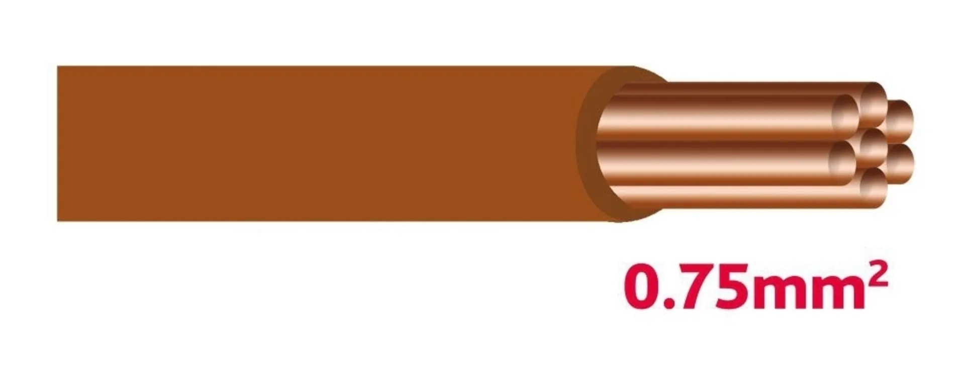 SGF Câble lumineux pour voiture 0.75mm2 brun