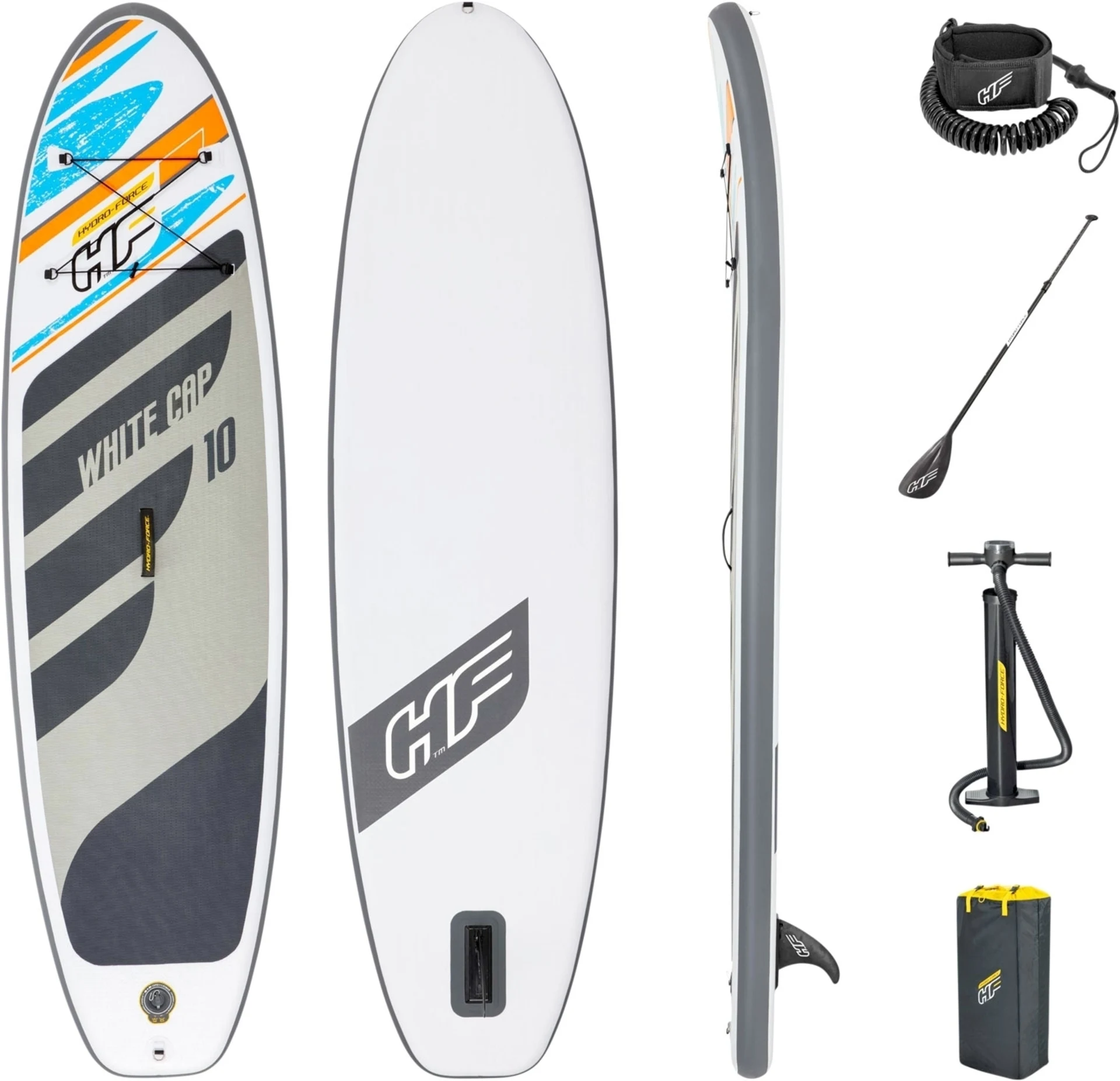Planche de stand-up paddle gonflable Bestway White Cap, avec pagaie et pompe à air Planche de stand-up paddle gonflable Bestway White Cap, avec pagaie et pompe à air