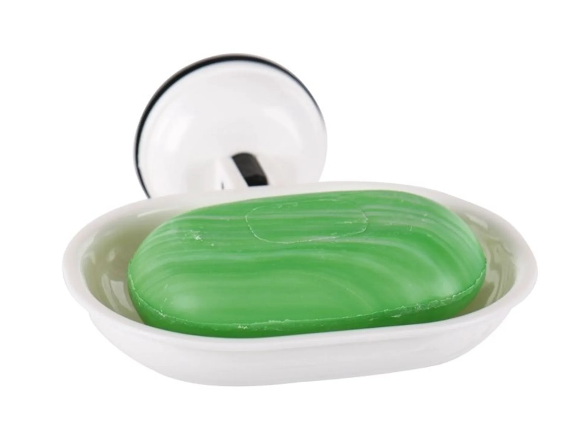 Porte-savon blanc avec ventouse - peut supporter jusqu'à 2kg
