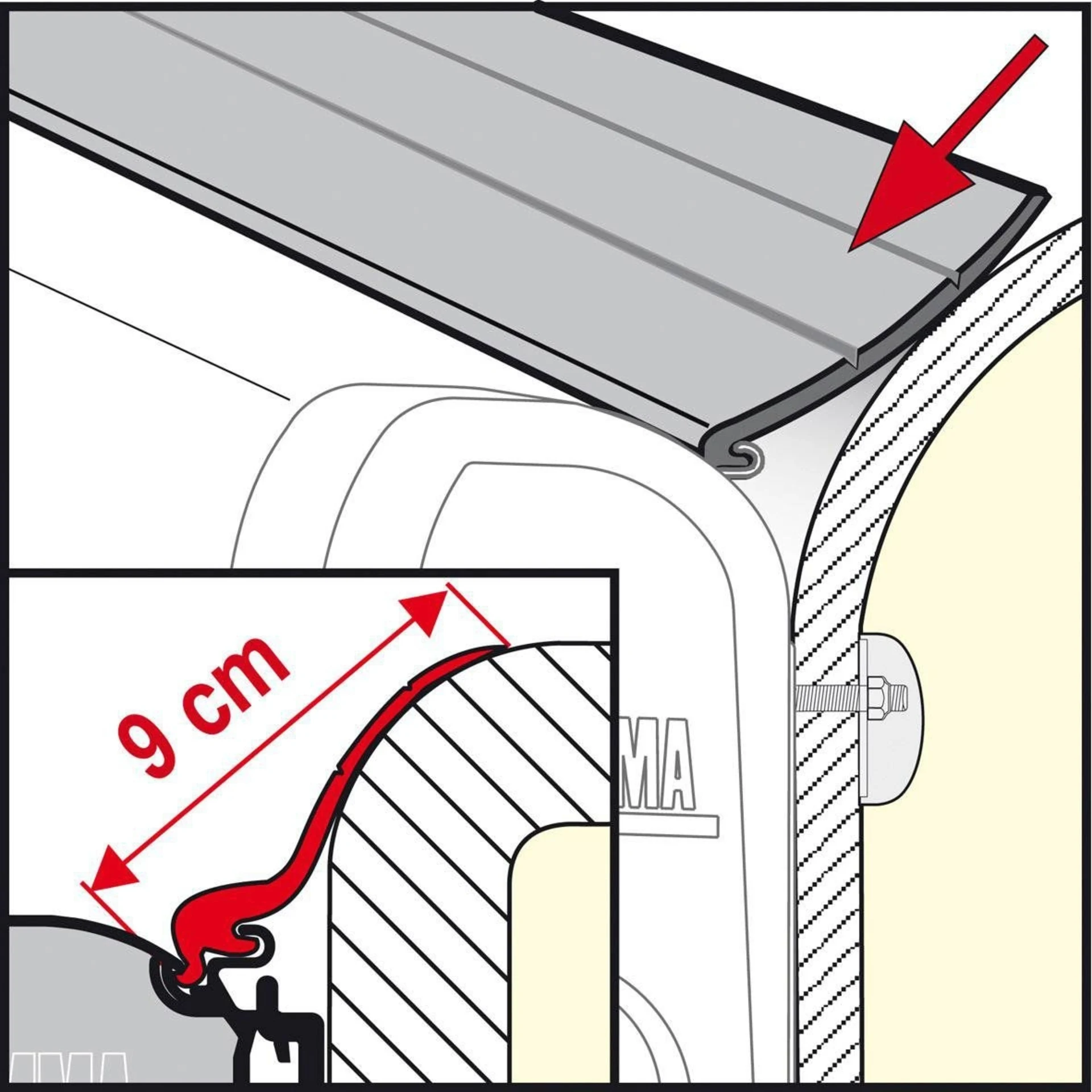 Fiamma Regendichtung Rain Guard L