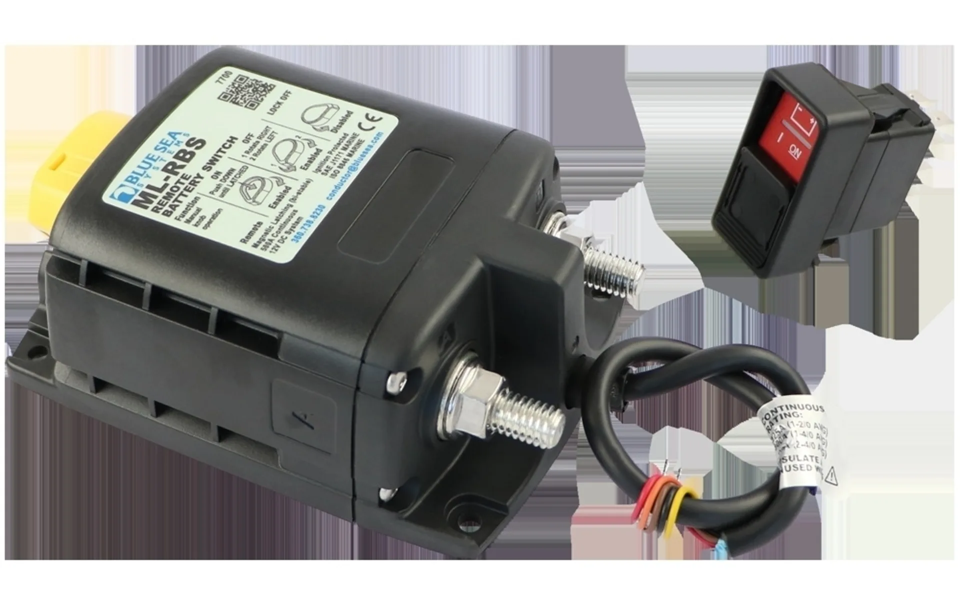 Elektr. Batterietrennschalter 12 V 500 A, IP66, trennt Pluspol