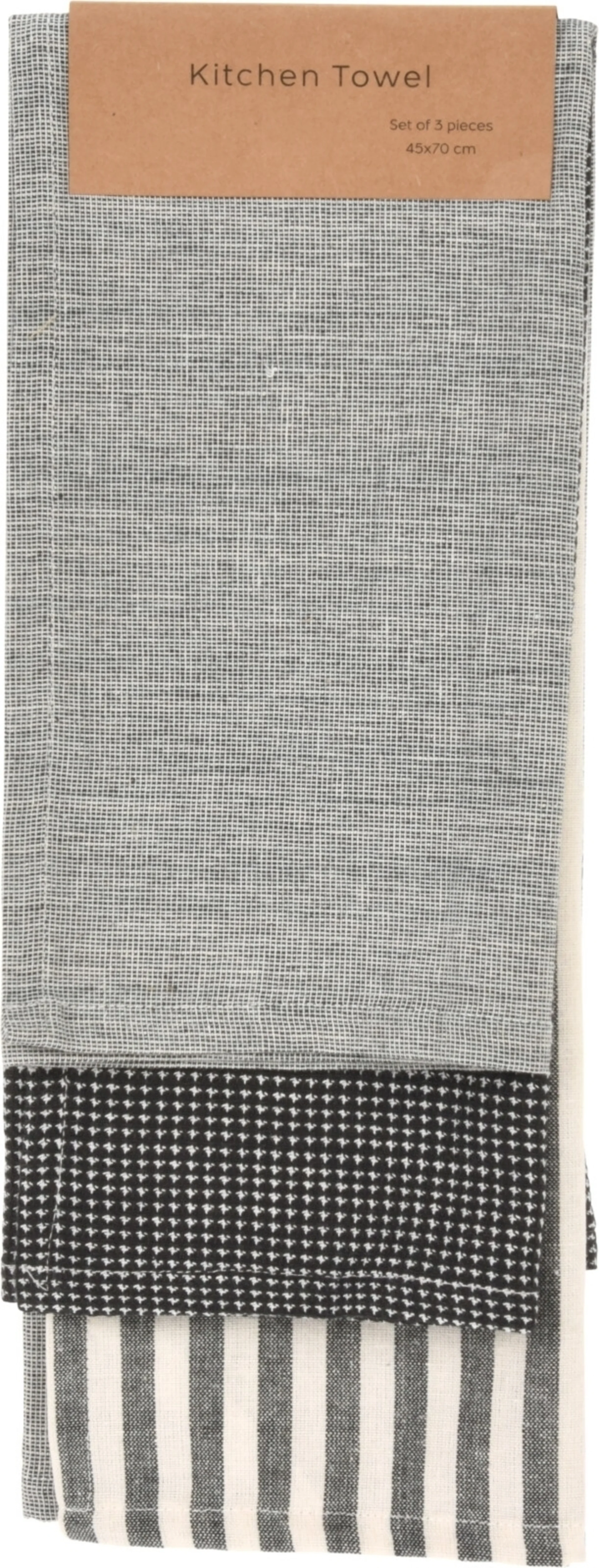 Küchentuch Set 45x70 cm - 3er-Pack - 4 Farben - Streifen- und Waffelmuster