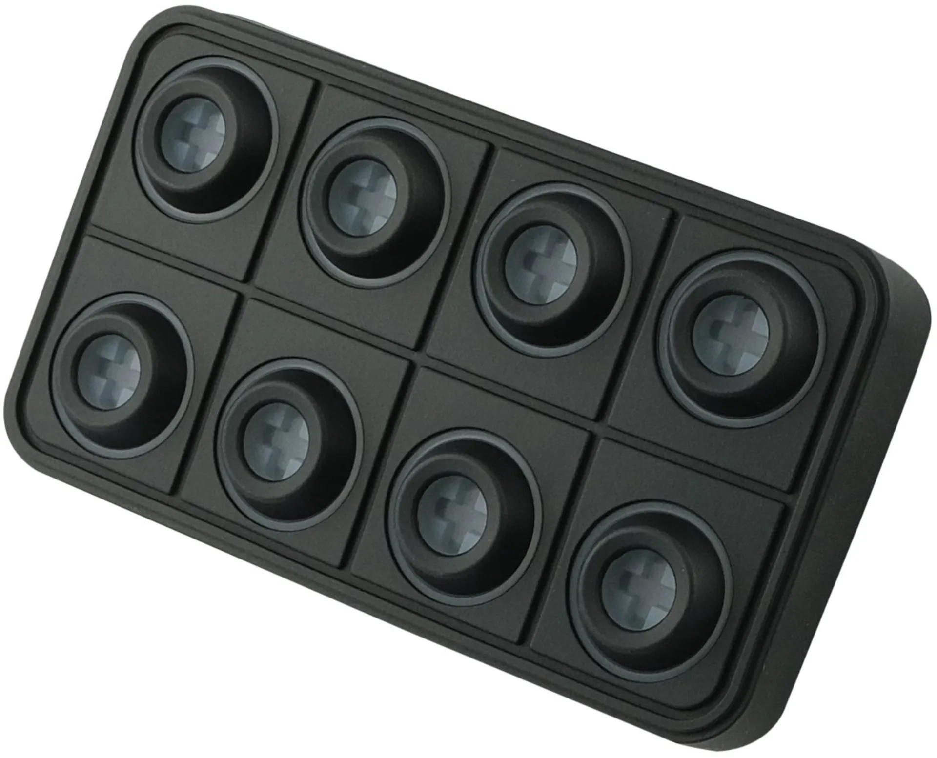 Clavier à 8 touches (2×4), CAN, connecteur allemand - 12 / 24 V IP67, inserts de symboles configurables 15 mm Clavier à 8 touches (2×4), CAN, connecteur allemand - 12 / 24 V IP67, inserts de symboles configurables 15 mm