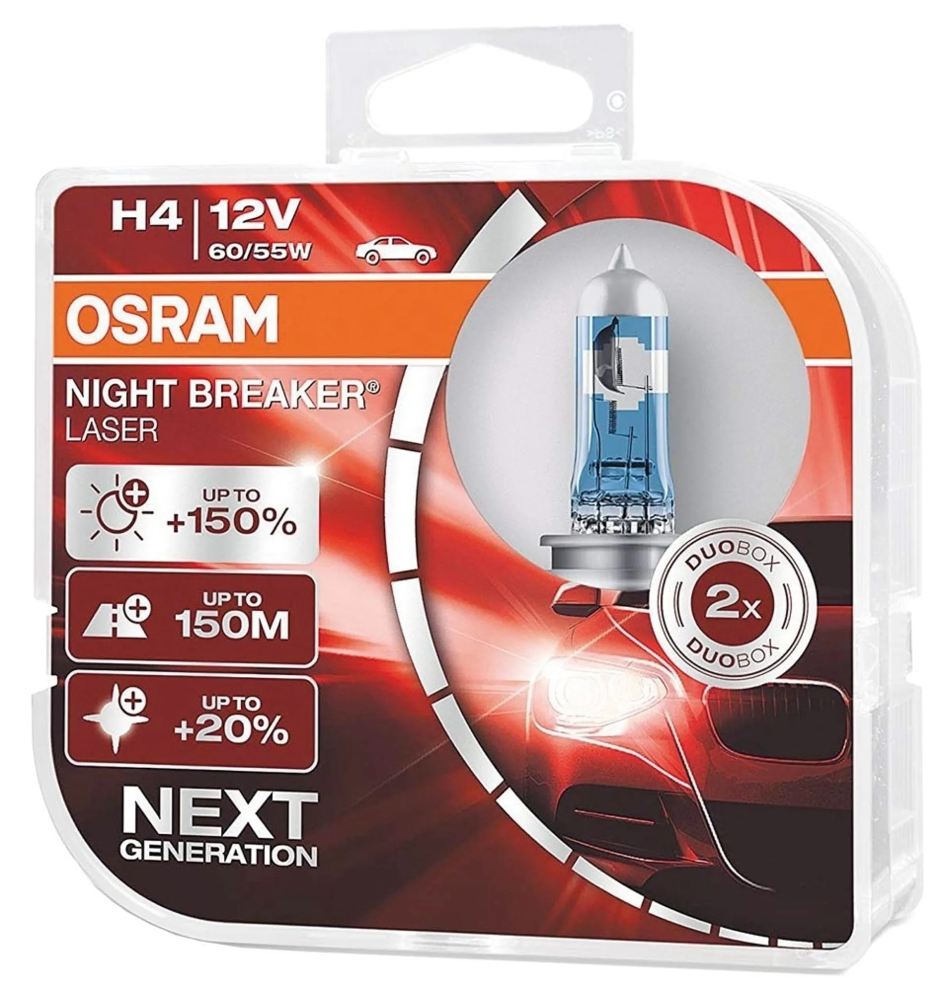 2 x Osram Night Breaker LASER H4 12 V 60 / 55 W