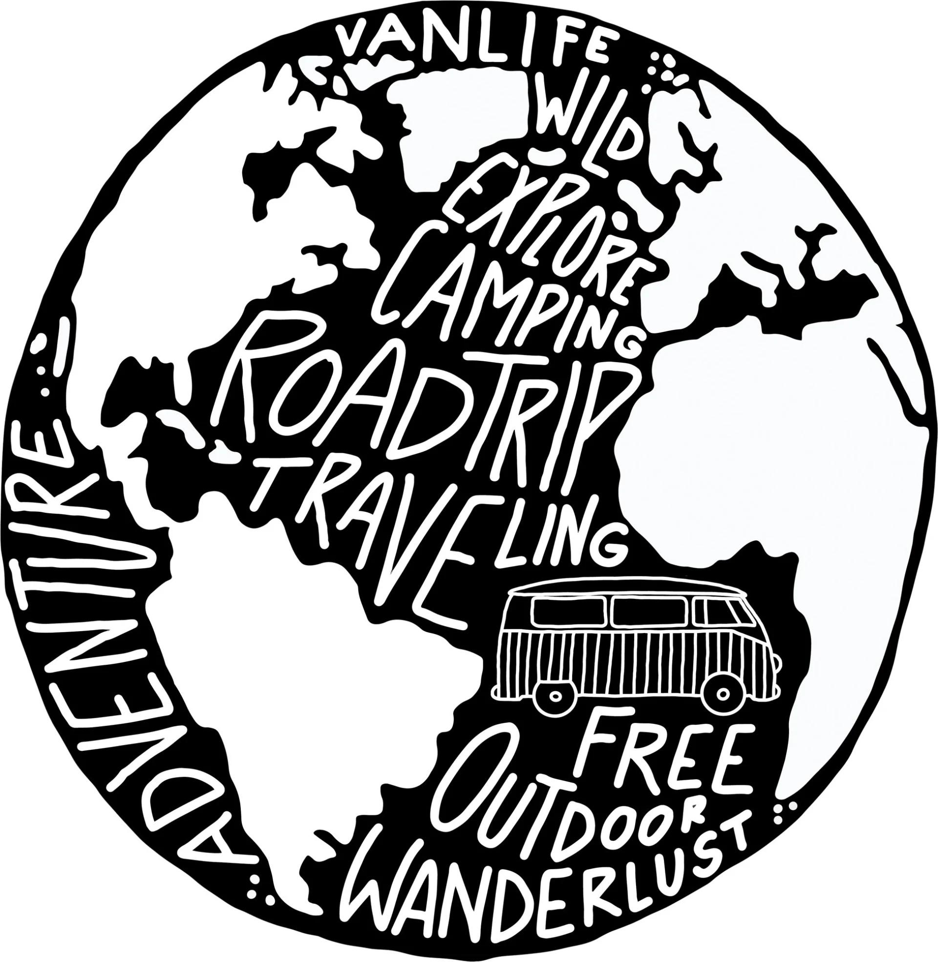 Advanture Shop : autocollant globe terrestre pour voiture, 10 x 10 cm Advanture Shop : autocollant globe terrestre pour voiture, 10 x 10 cm