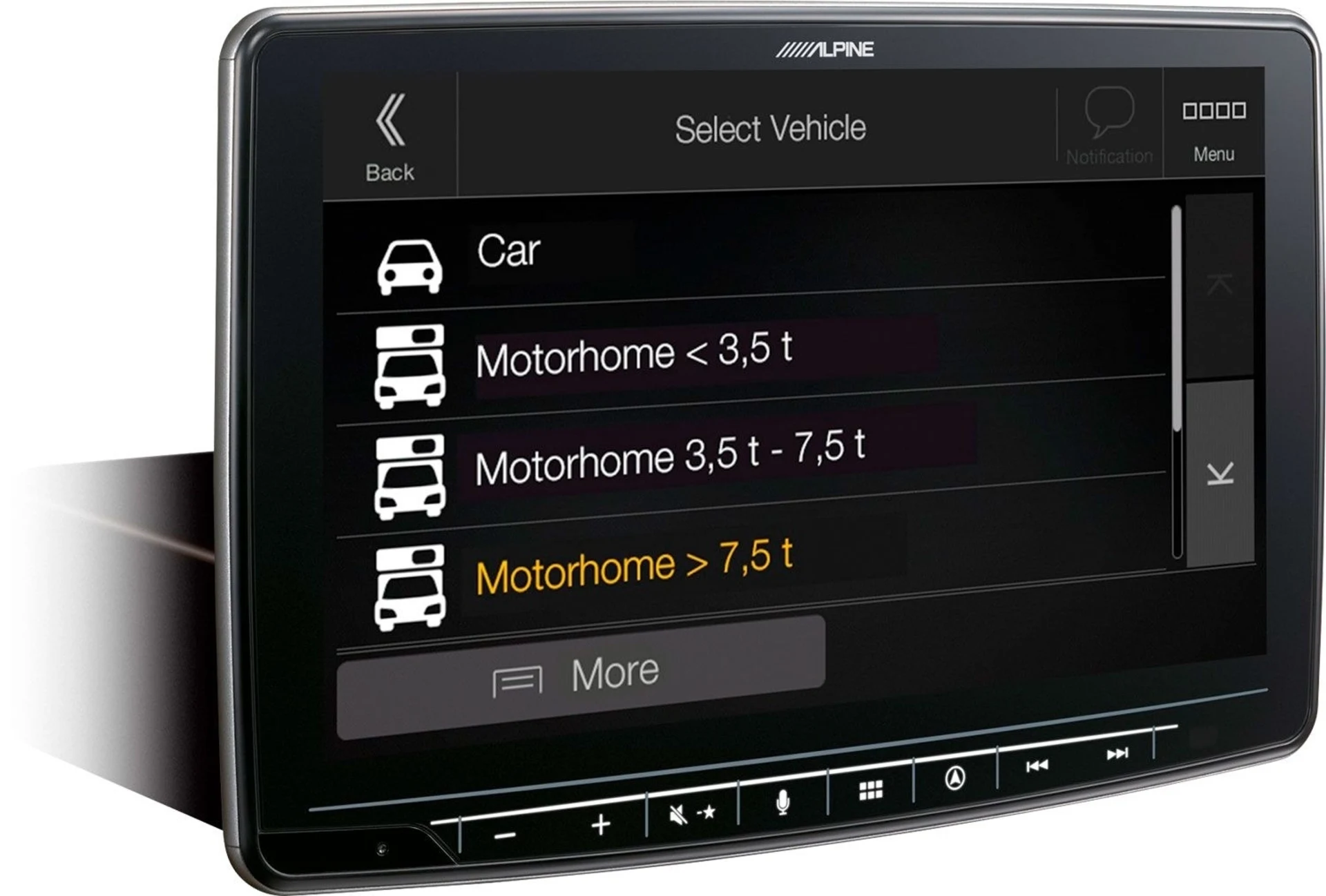 Alpine Halo9 Navi Système de navigation multimédia pour camping-car et camion 9 pouces