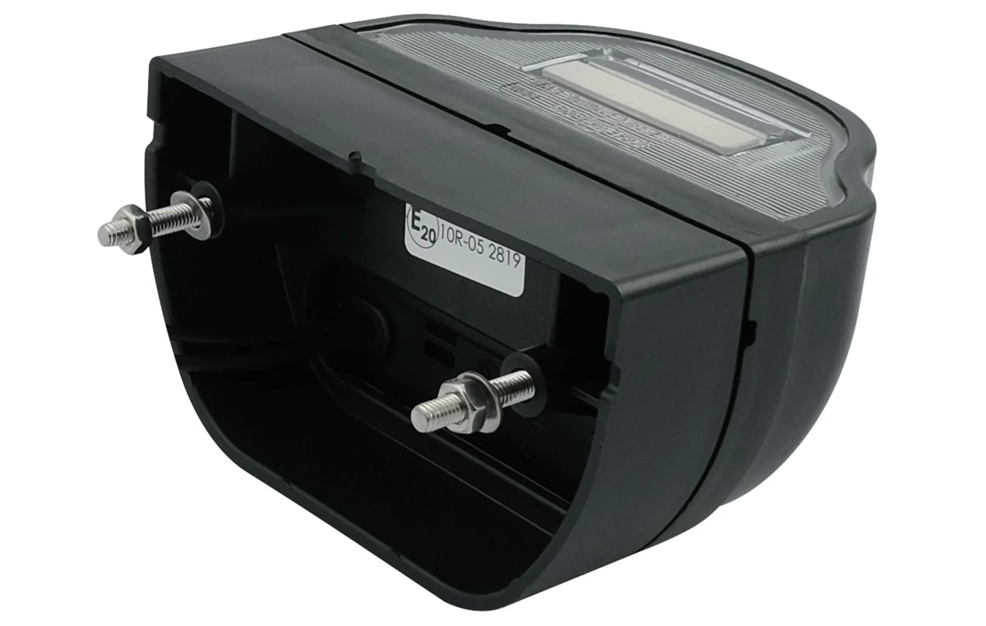 WAS - LED-Kennzeichenleuchte 12/24 V 101 x 58.5/83.5 mm, IP68, 3 LED’s inkl. Sockel (Erhöhung)