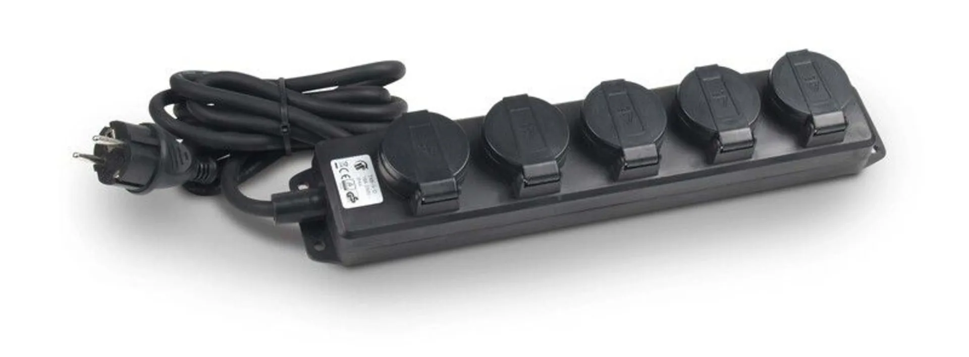 Carbest Steckdosenleiste mit 5 Steckplätzen und 2.5m Kabel