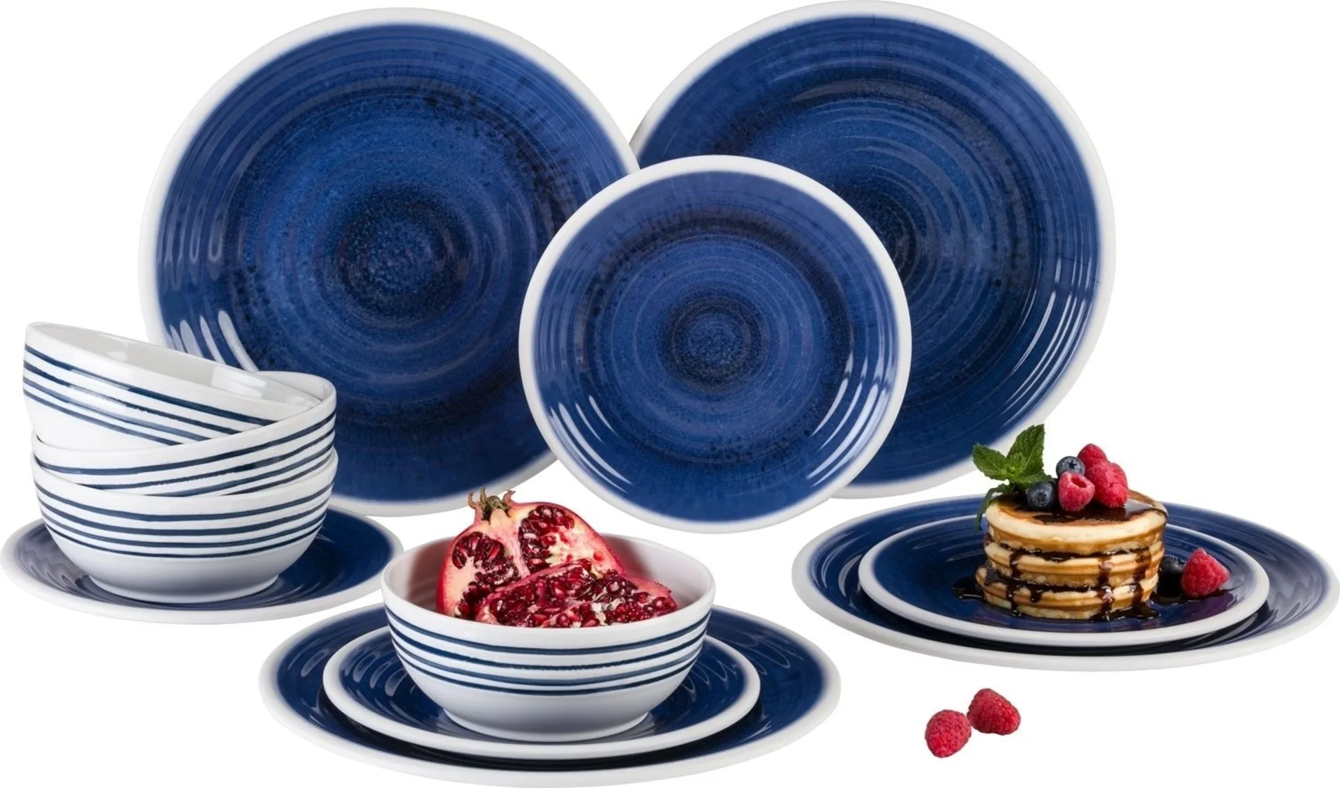Flamefield Azure Set de vaisselle en mélamine 12 pcs.
