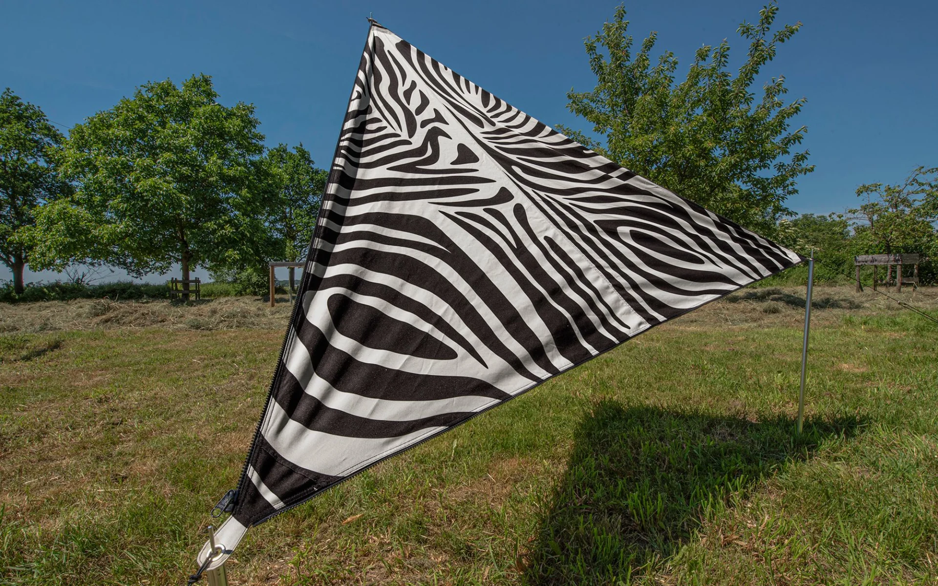 Bent Sonnensegel TC-Zip-Canvas Single aus Baumwoll-Mischgewebe Zebra Design
