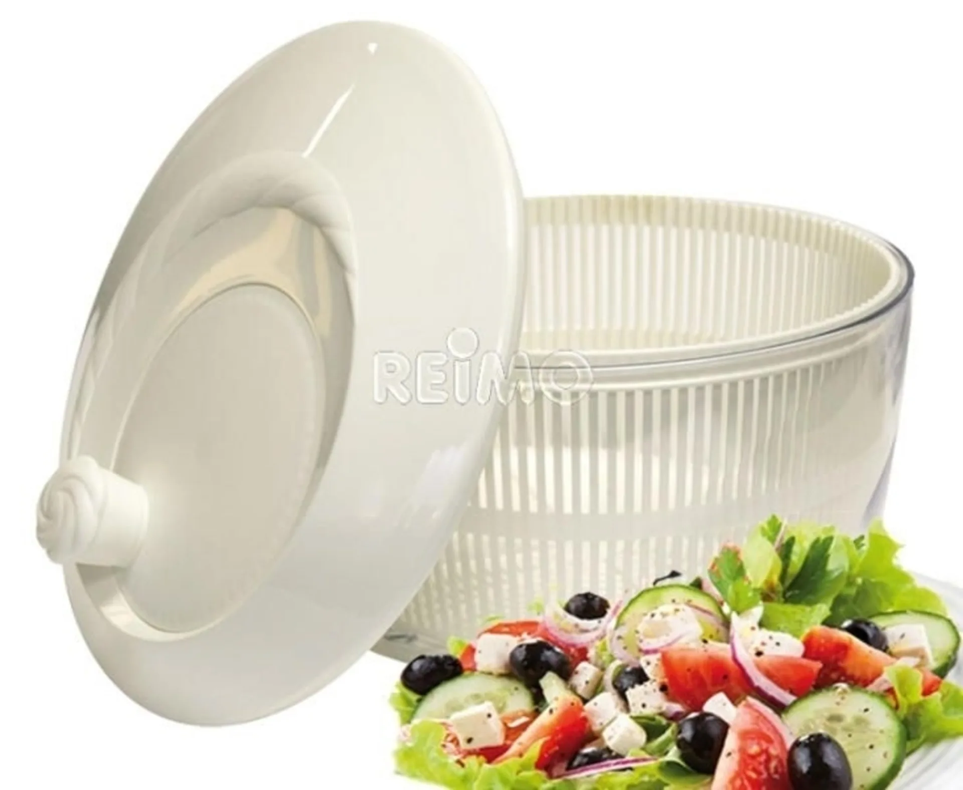 Essoreuse à salade blanche