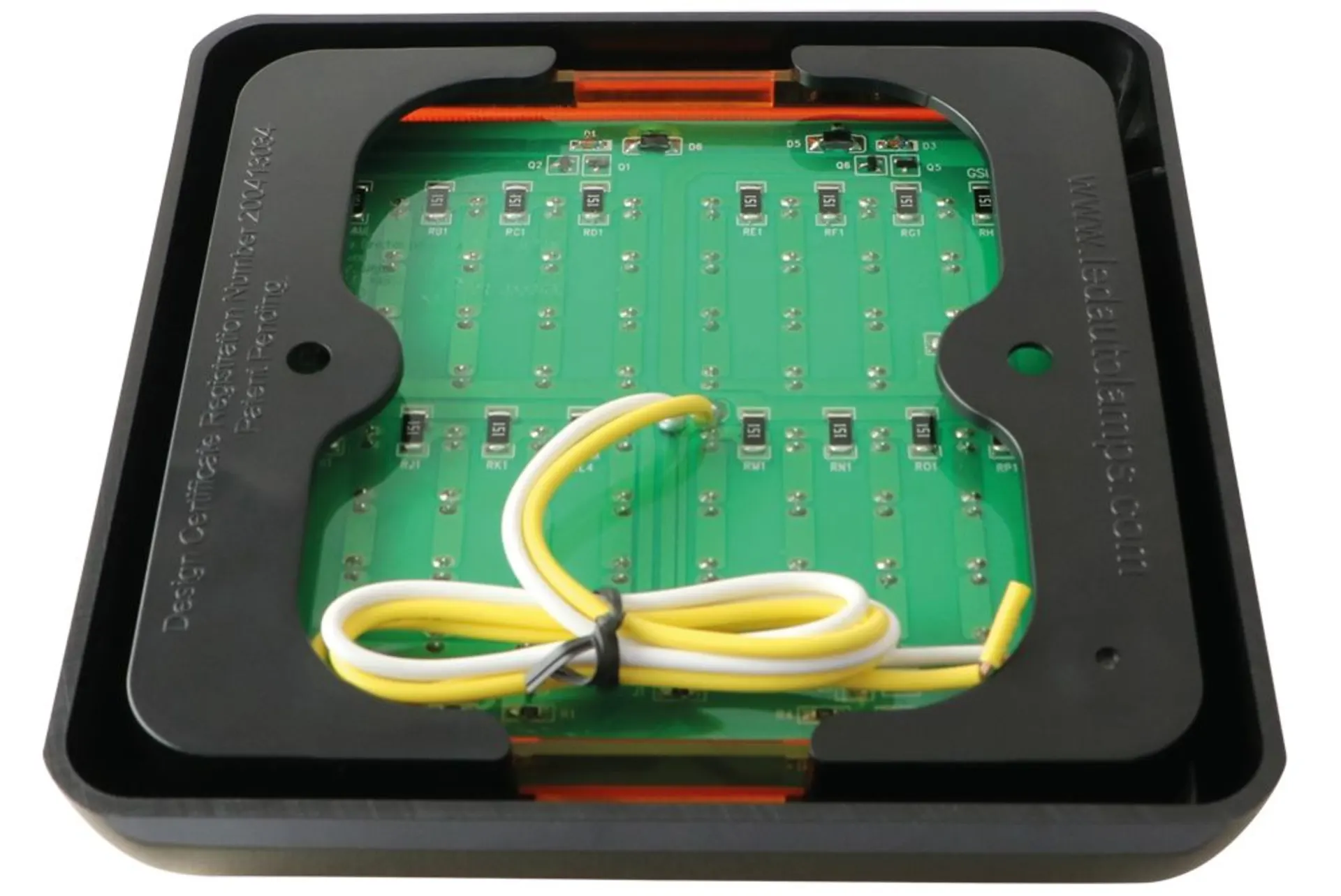 LED-Blinkleuchte 12/24V L+R 145x145x31mm, Leuchte: 125x125mm, IP67