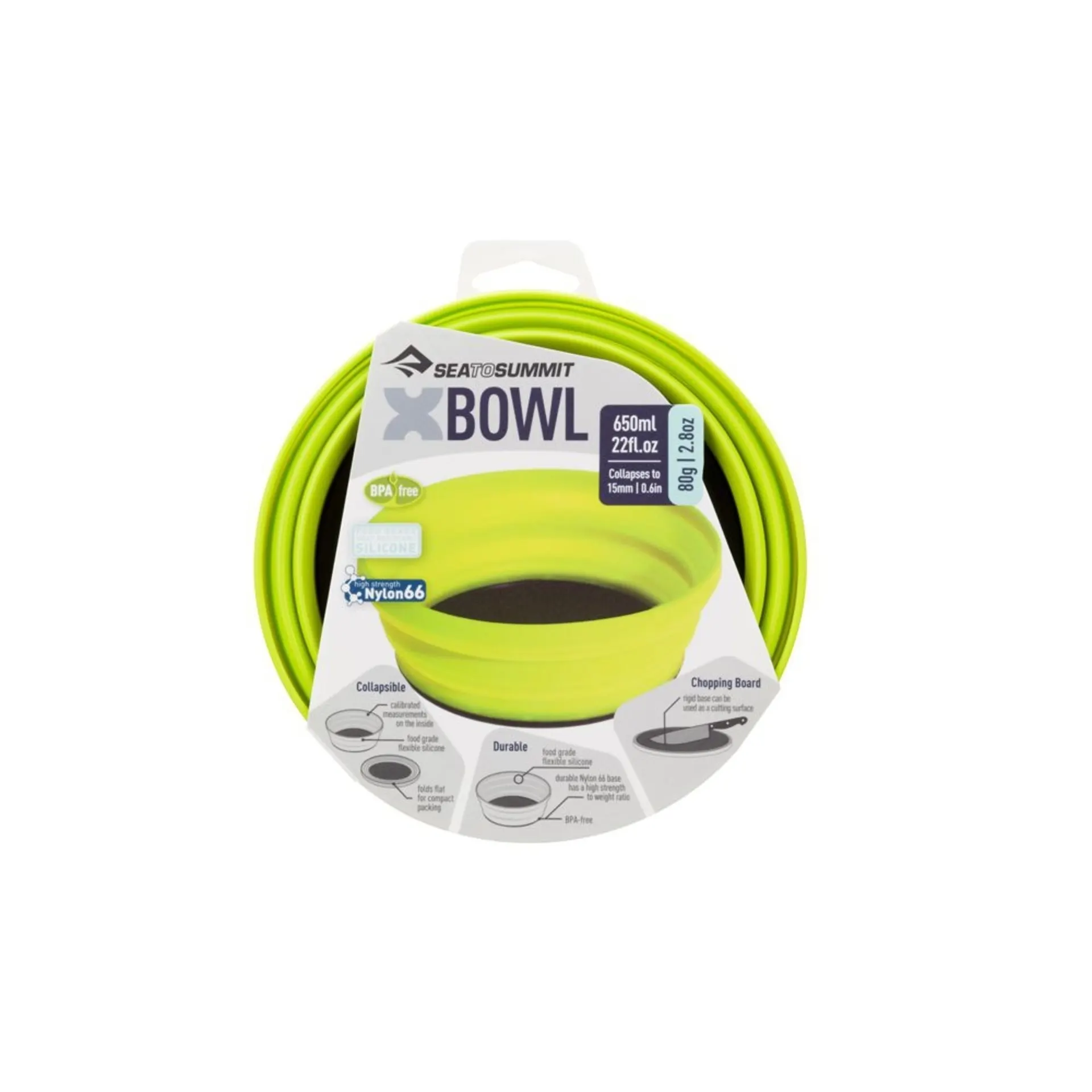 Sea to Summit X-Bowl Bol pliable Lime 650 ml