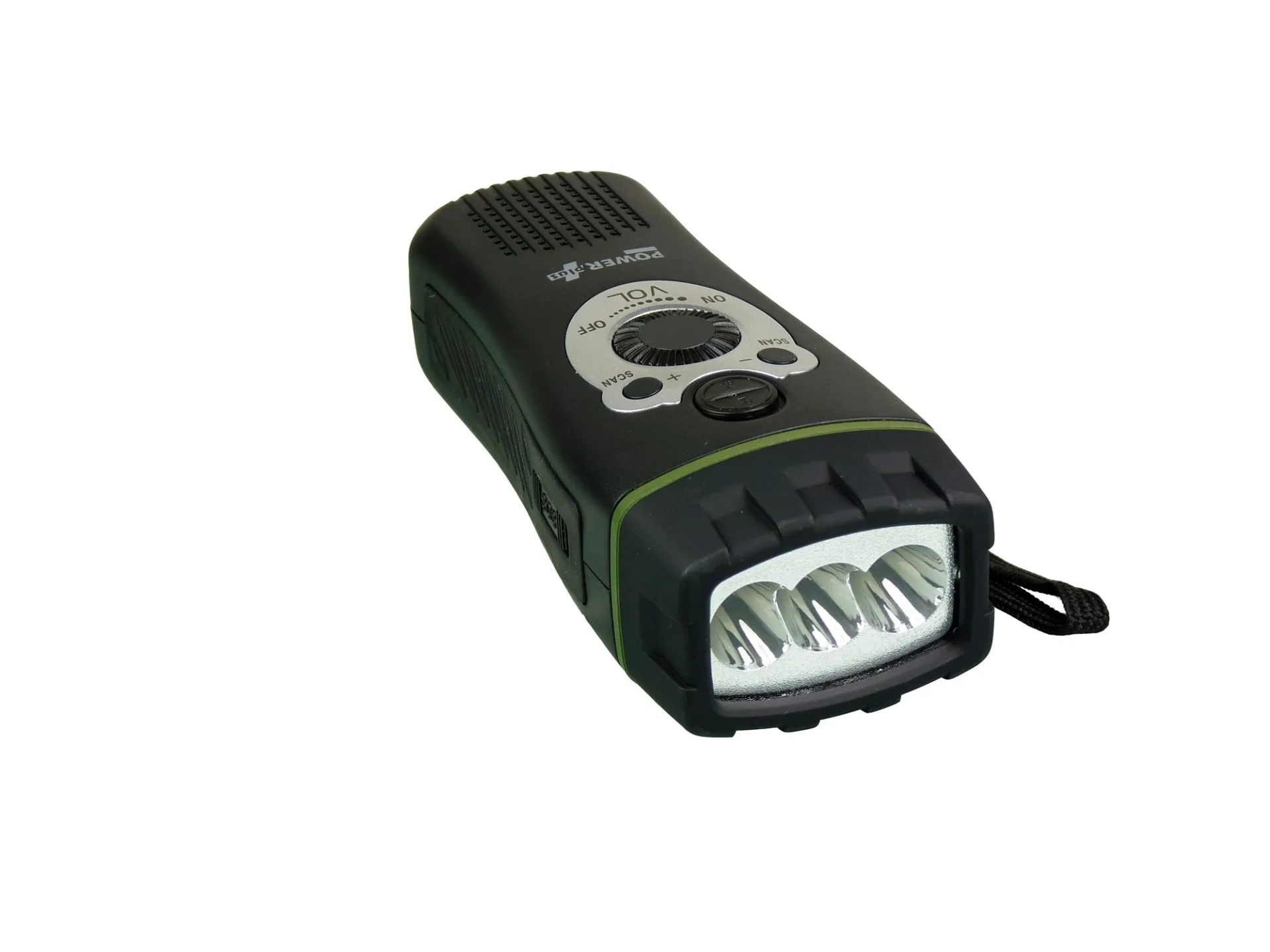 PowerPlus Wolf Dynamo USB LED Taschenlampe und Radio 3,6 V 80 mAh