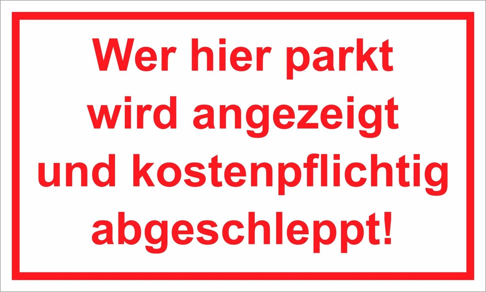 Schütz Wer hier parkt... Straßenschild 250 x 150 x 0,7 mm