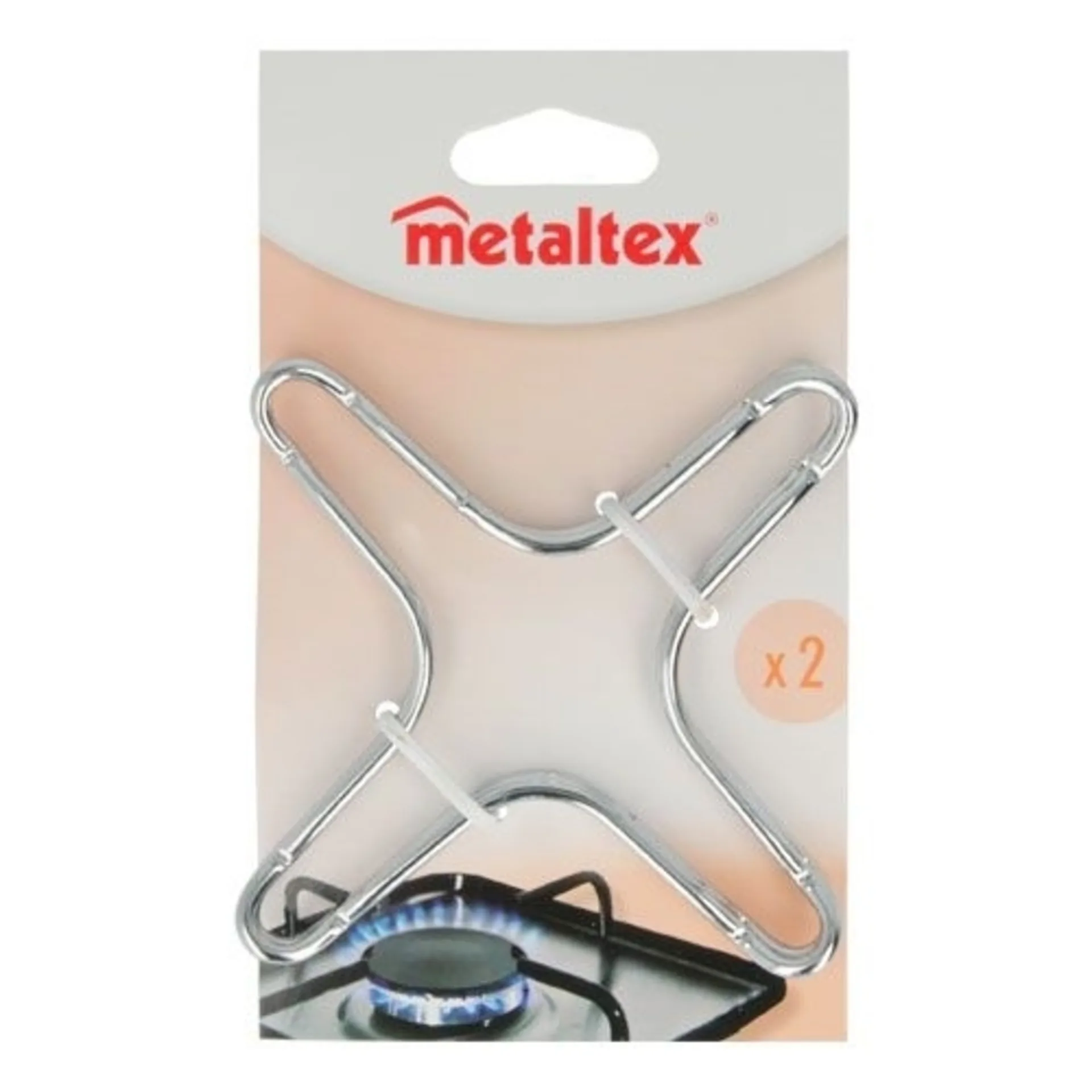 METALTEX - Gasherd-Aufsatz verchromt, 2 Stück