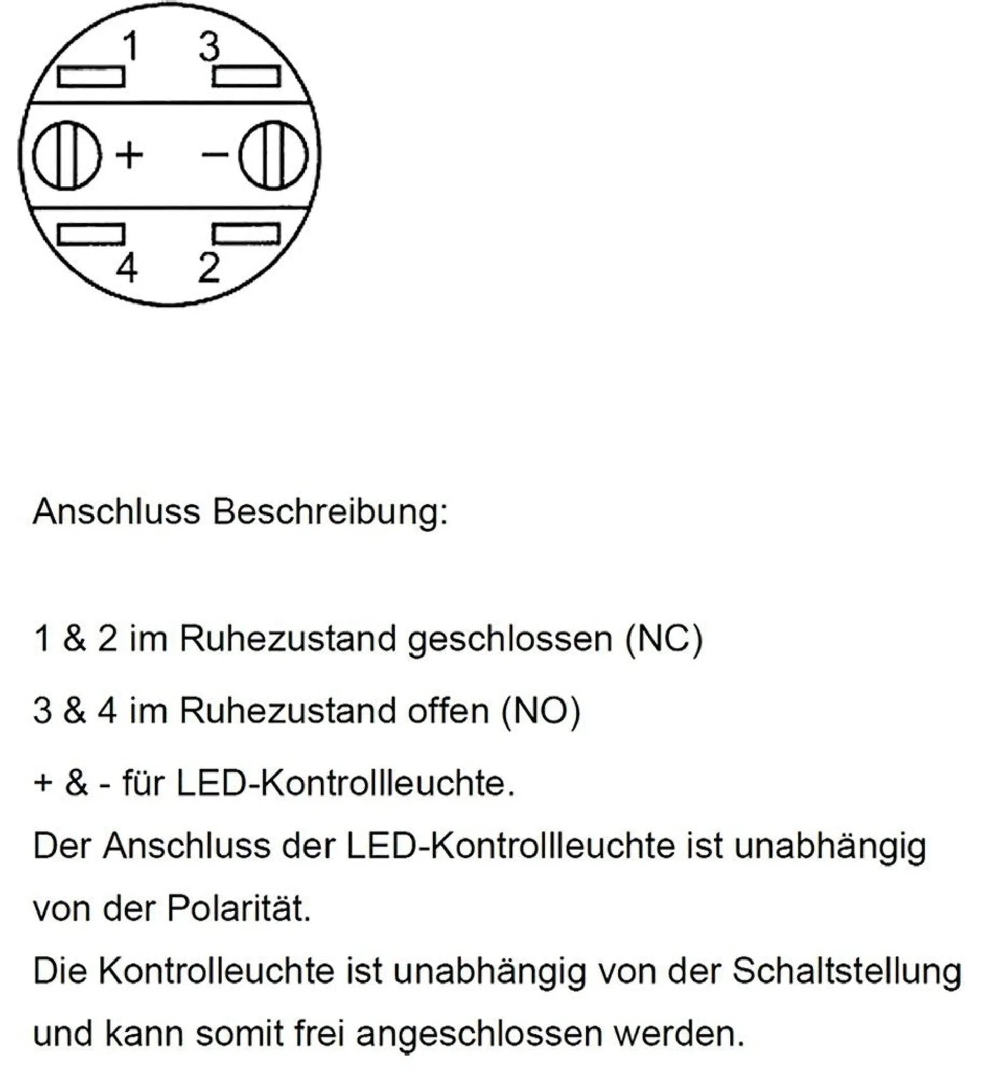 Drucktaster mit LED-Beleucht. grün 12 V