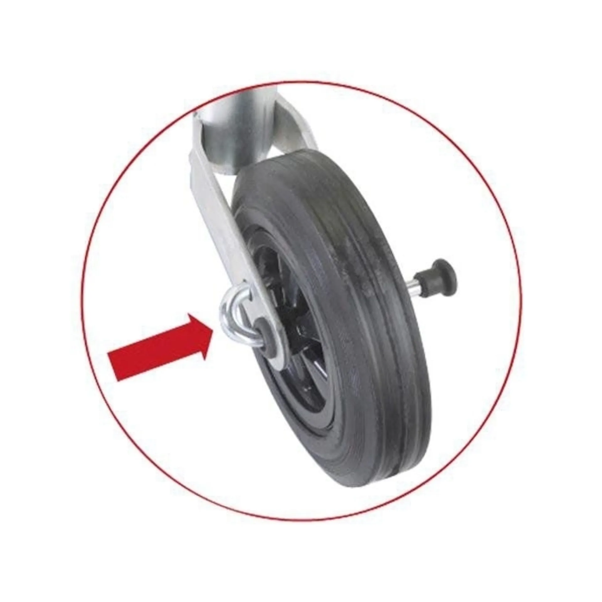 Winterhoff Deichsel-Stützrad mit integrierter Bremsfunktion ST 48-RB-200 V