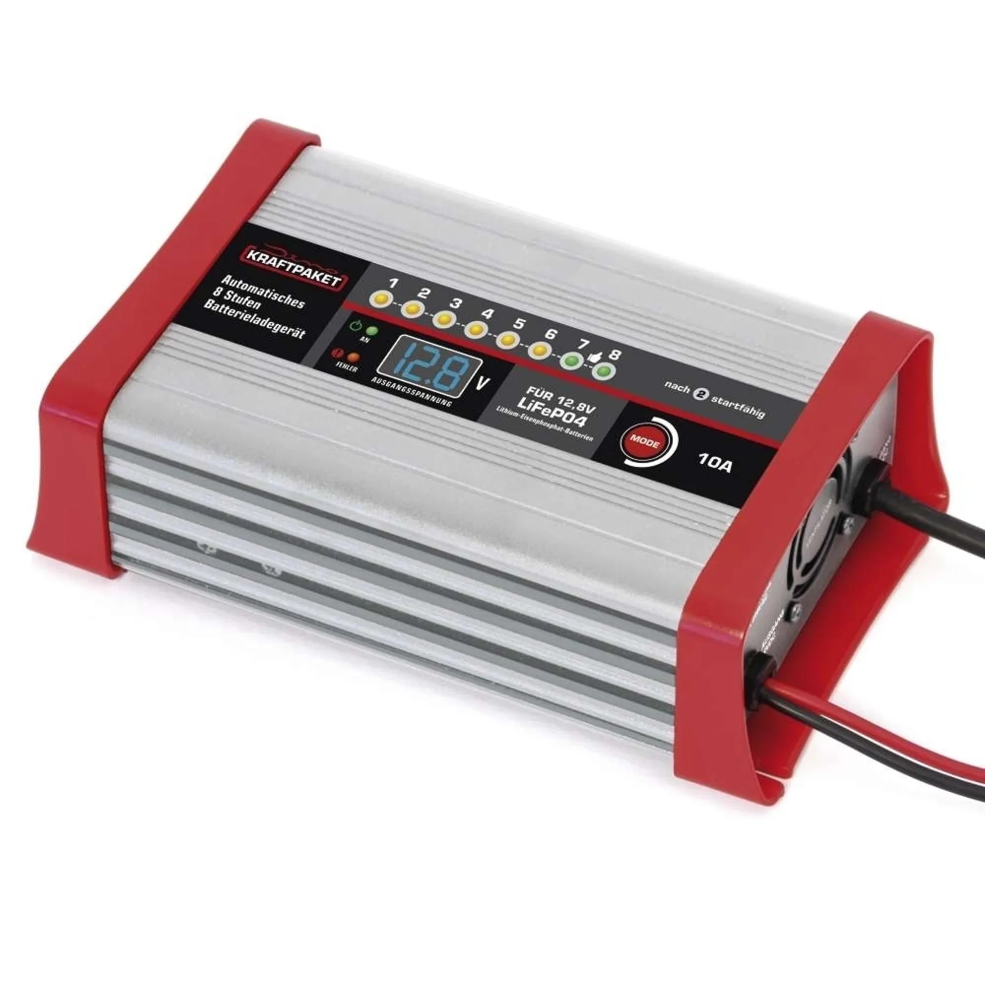 Chargeur Dino Kraftpaket avec fonction camping 12.8 V / 10 A Chargeur Dino Kraftpaket avec fonction camping 12.8 V / 10 A