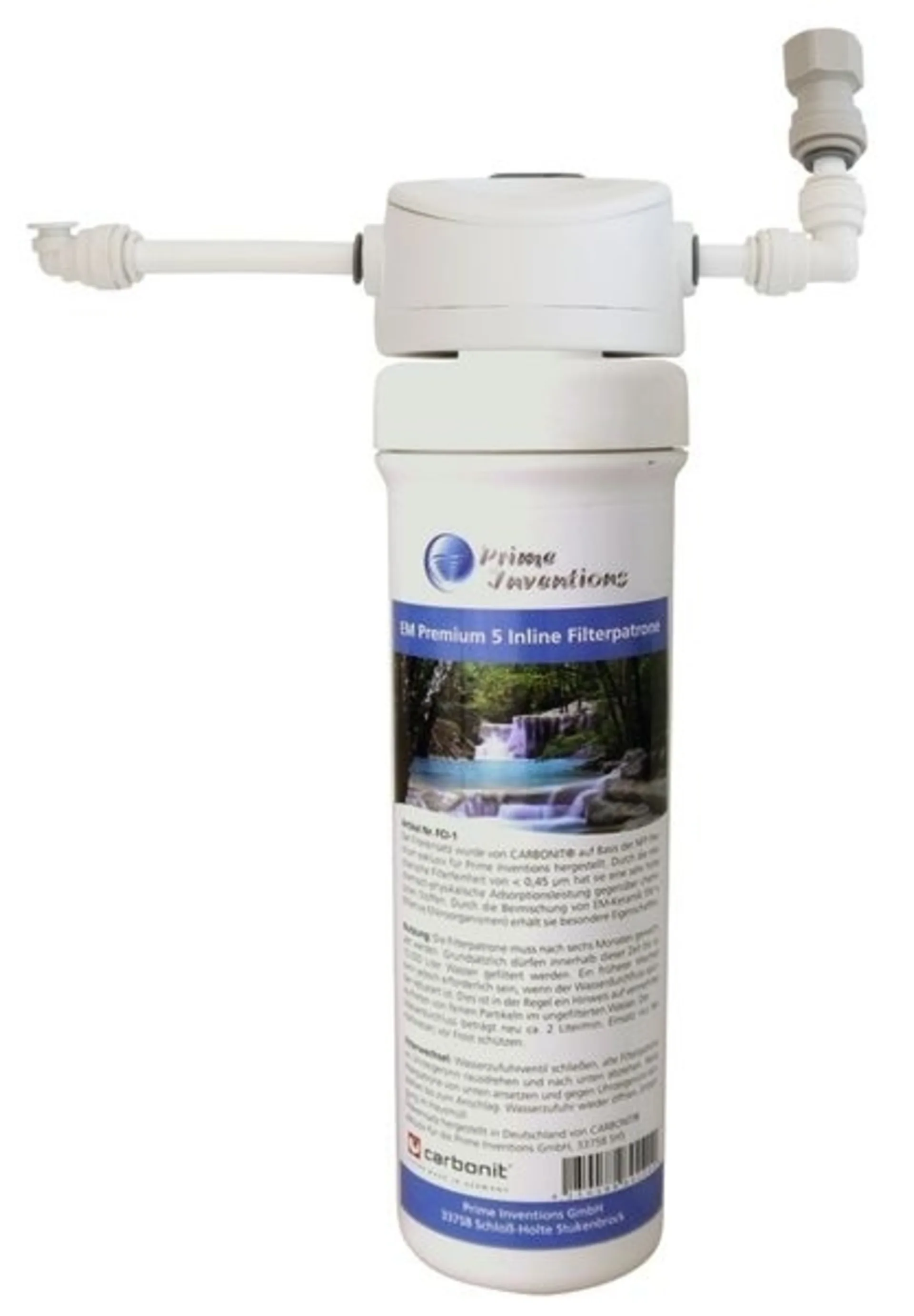 Avanti Inline Hauptfilter mit 2 Liter pro Minute, inklusive Patronenkopf, Anschlüssen und Schläuchen