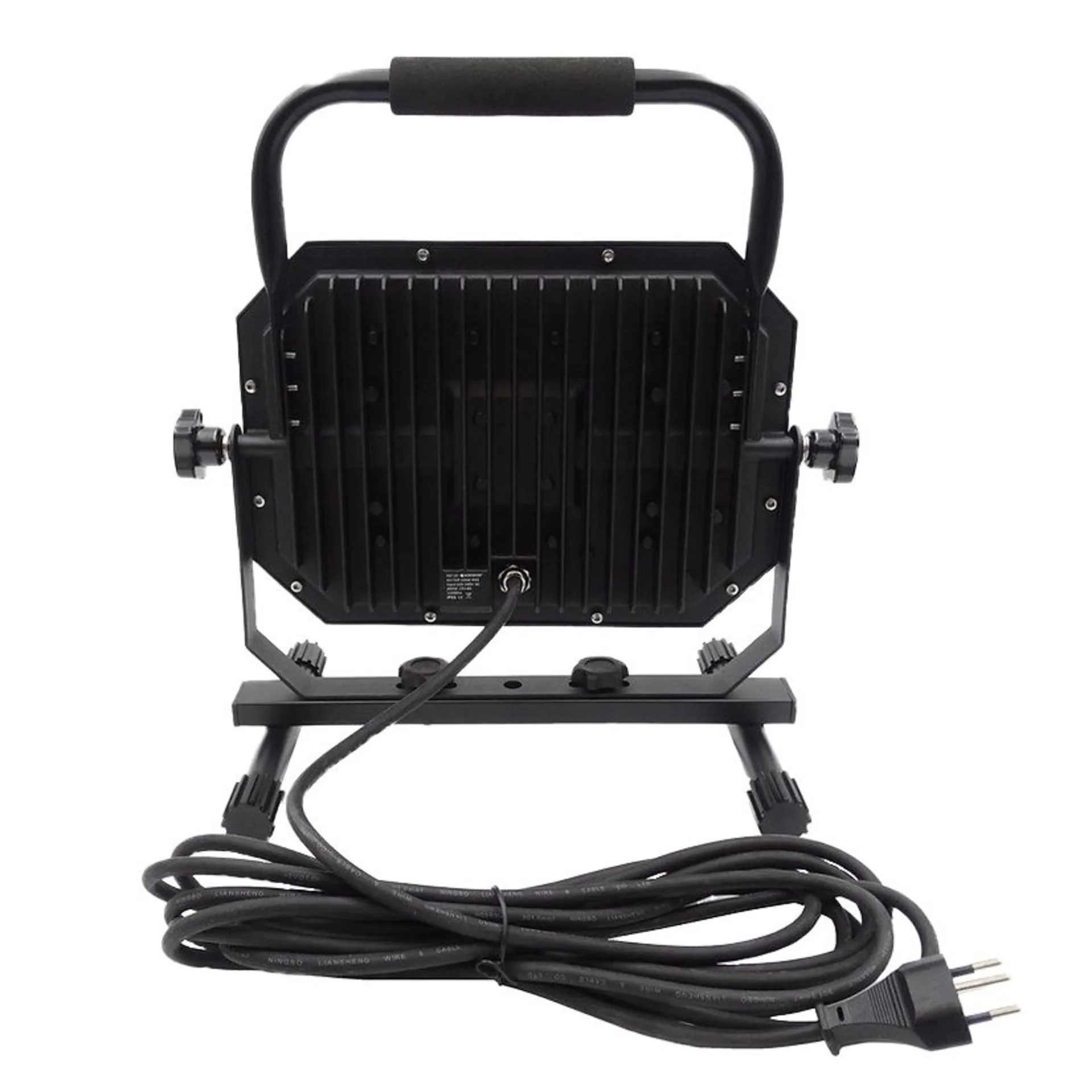 LED-Baustrahler 230 V / 100 W mit Kabel und Halterung 340 x 195 x 355 mm, 11’000 lm, neutralweiss 4'000 K, IP65 LED-Baustrahler 230 V / 100 W mit Kabel und Halterung 340 x 195 x 355 mm, 11’000 lm, neutralweiss 4'000 K, IP65