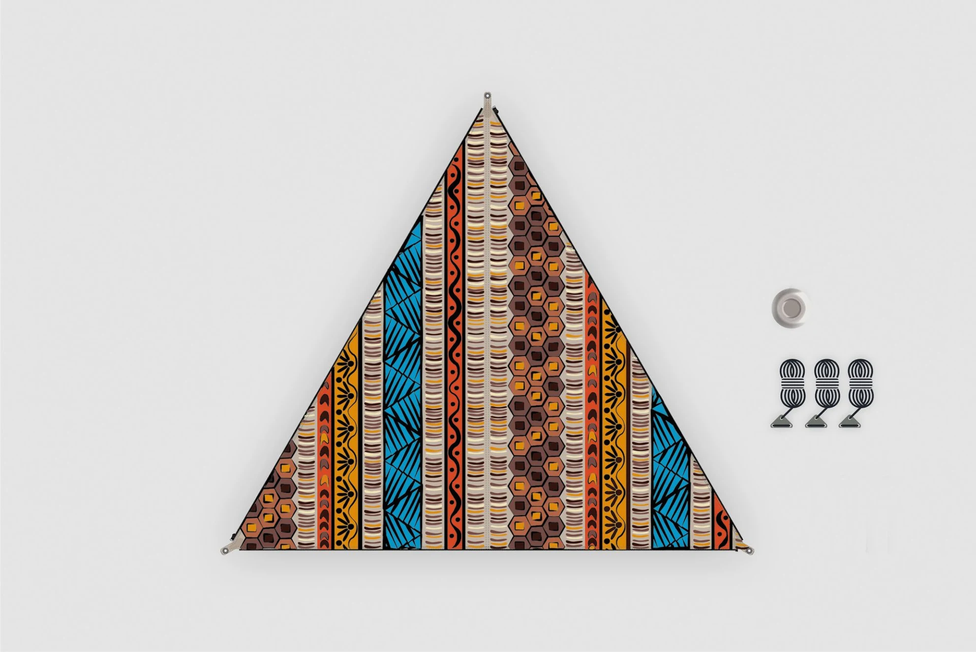 Bent Sonnensegel TC-Zip-Canvas Single aus Baumwoll-Mischgewebe Afrika Design