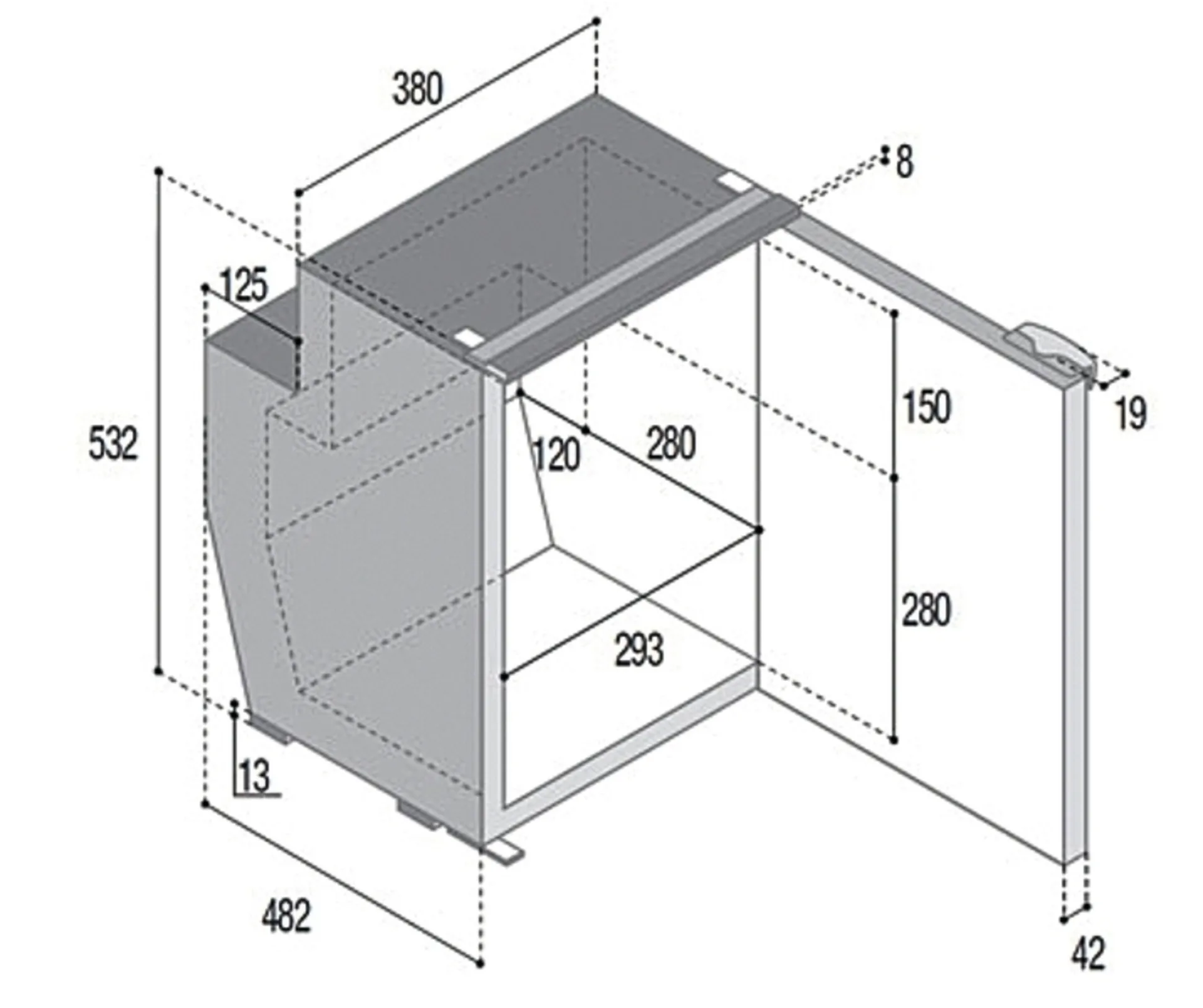 Kompressor-Kühlschrank C51i - 51 l - Schwarz