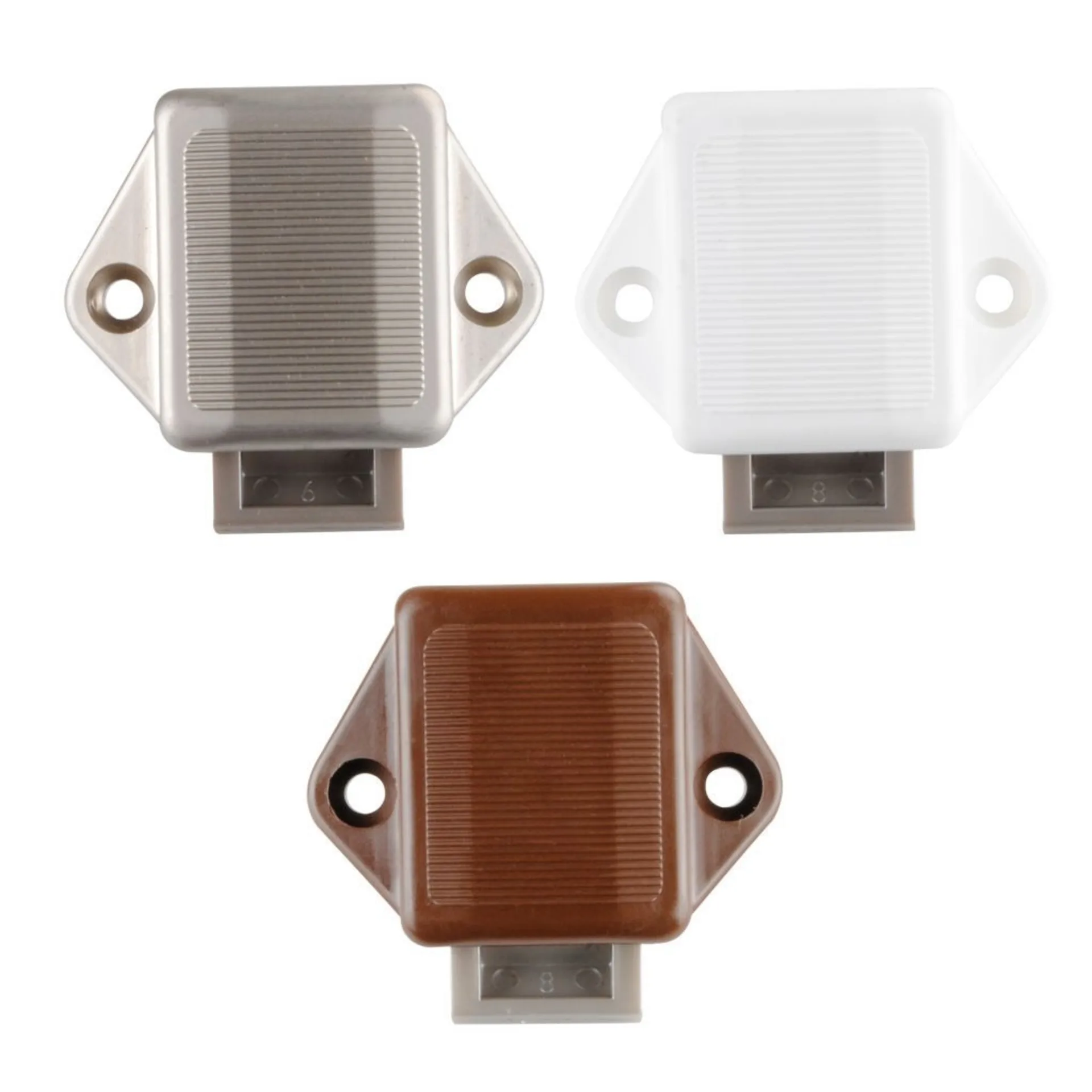 Cadenas Mini Push-Lock argenté, emballage libre-service