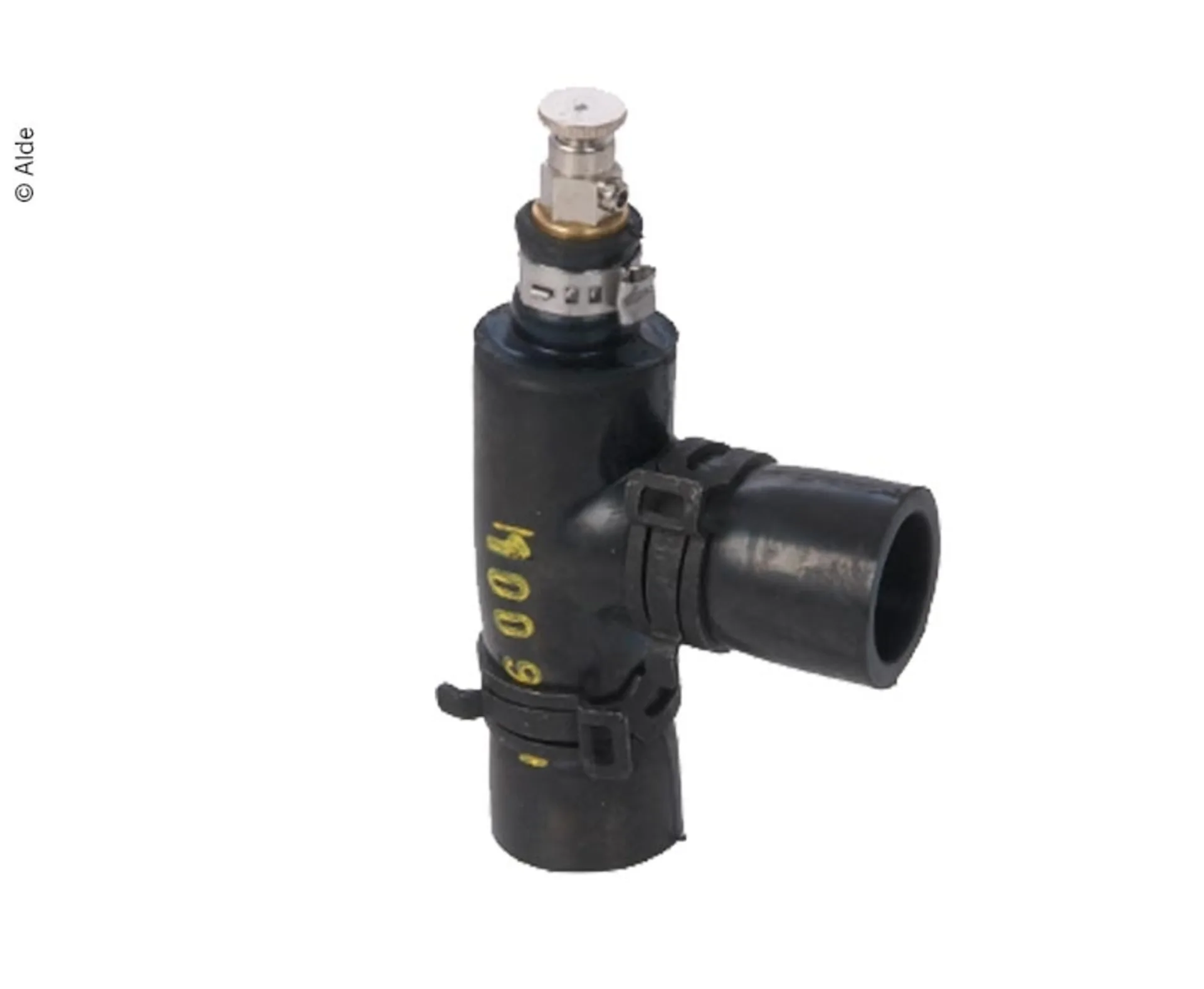 Alde T en caoutchouc avec purge et colliers de serrage à bande Alde T en caoutchouc avec purge et colliers de serrage à bande