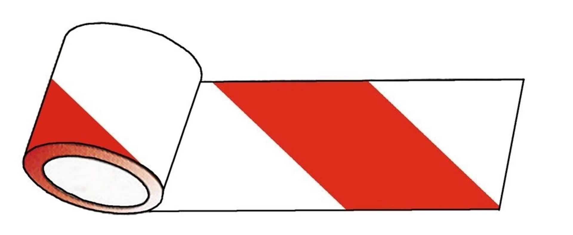 Reflektierklebeband rechts rot/weiss 100mm