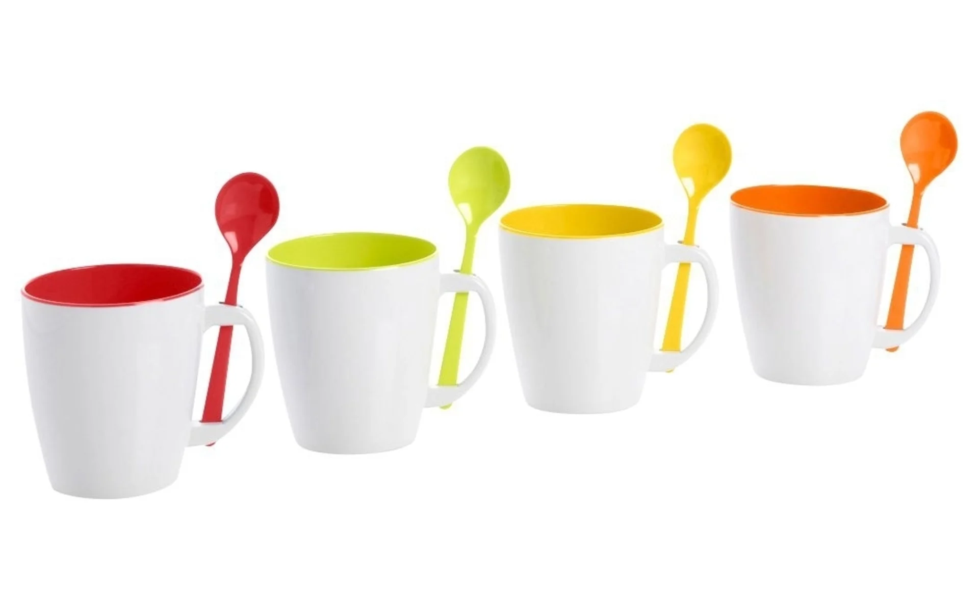 Gimex Henkelbecher mit Löffel Set Rainbow