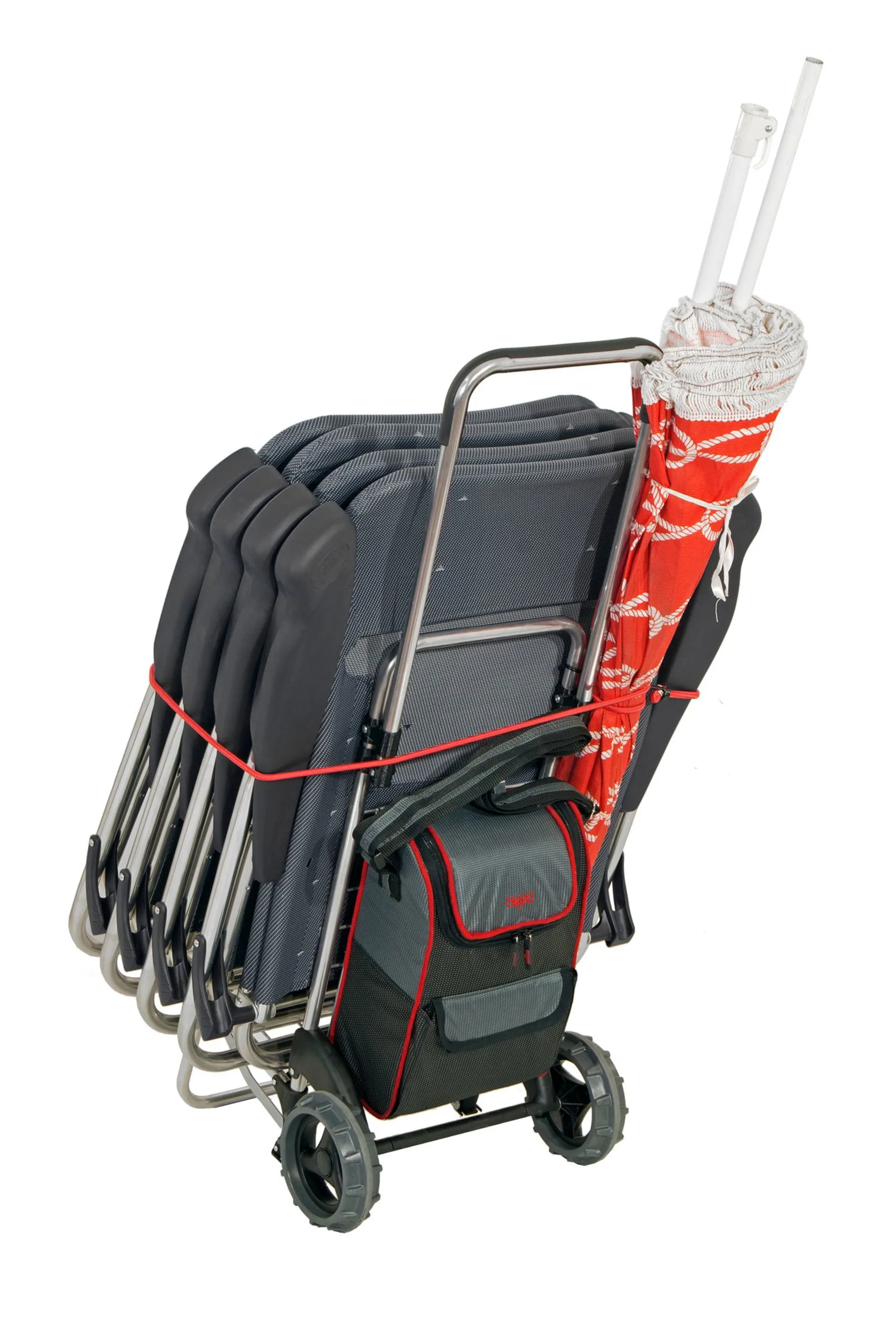 Crespo Chariot de transport extensible avec sac isotherme