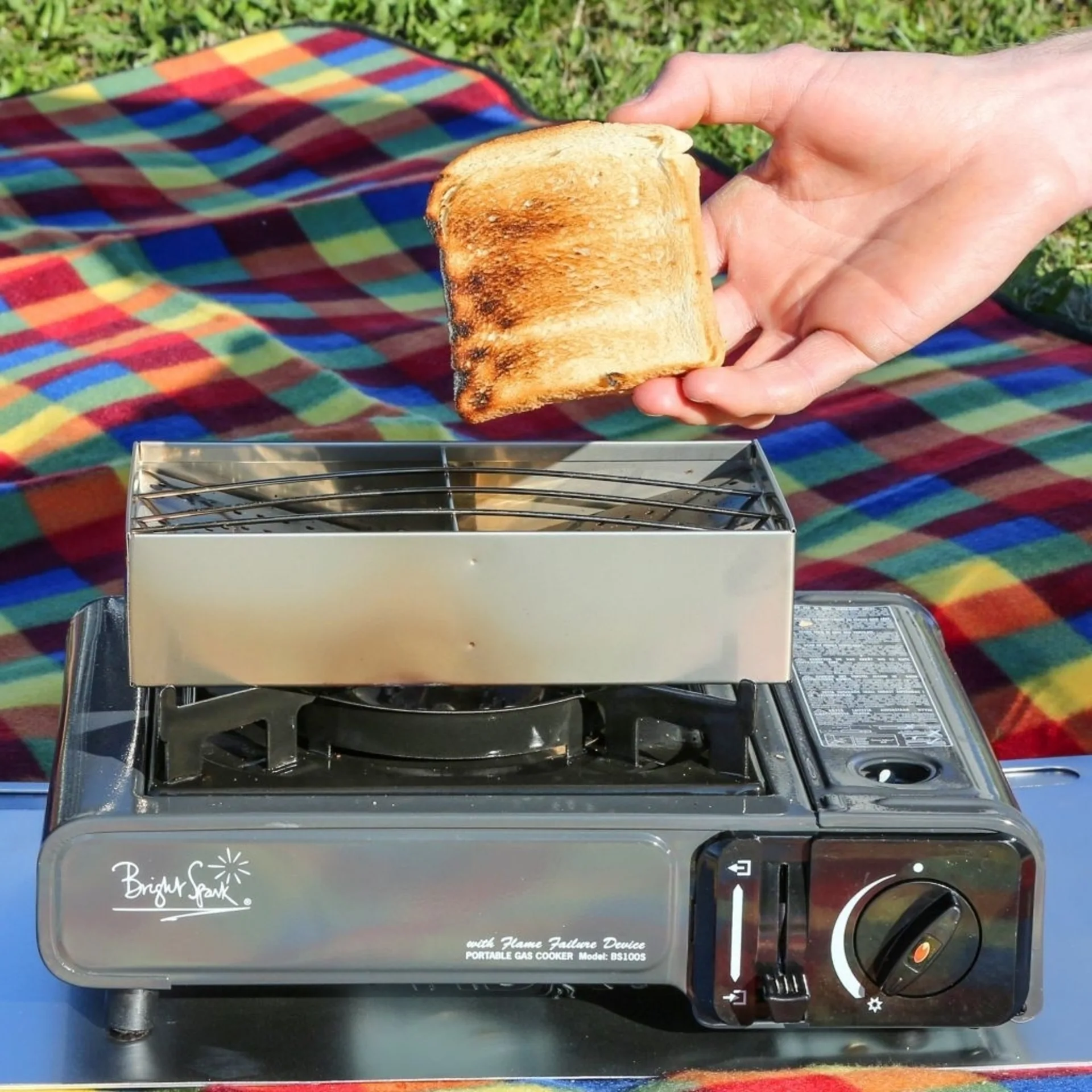 Camp-A-Toaster Grille-pain en acier inoxydable pour réchaud à gaz