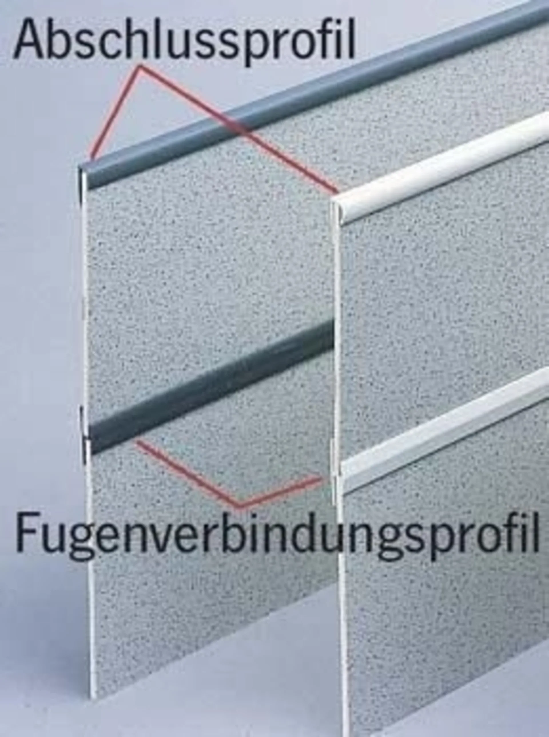 Verbindungsprofil für 3mm Verkleidungsplatten in Hellgrau