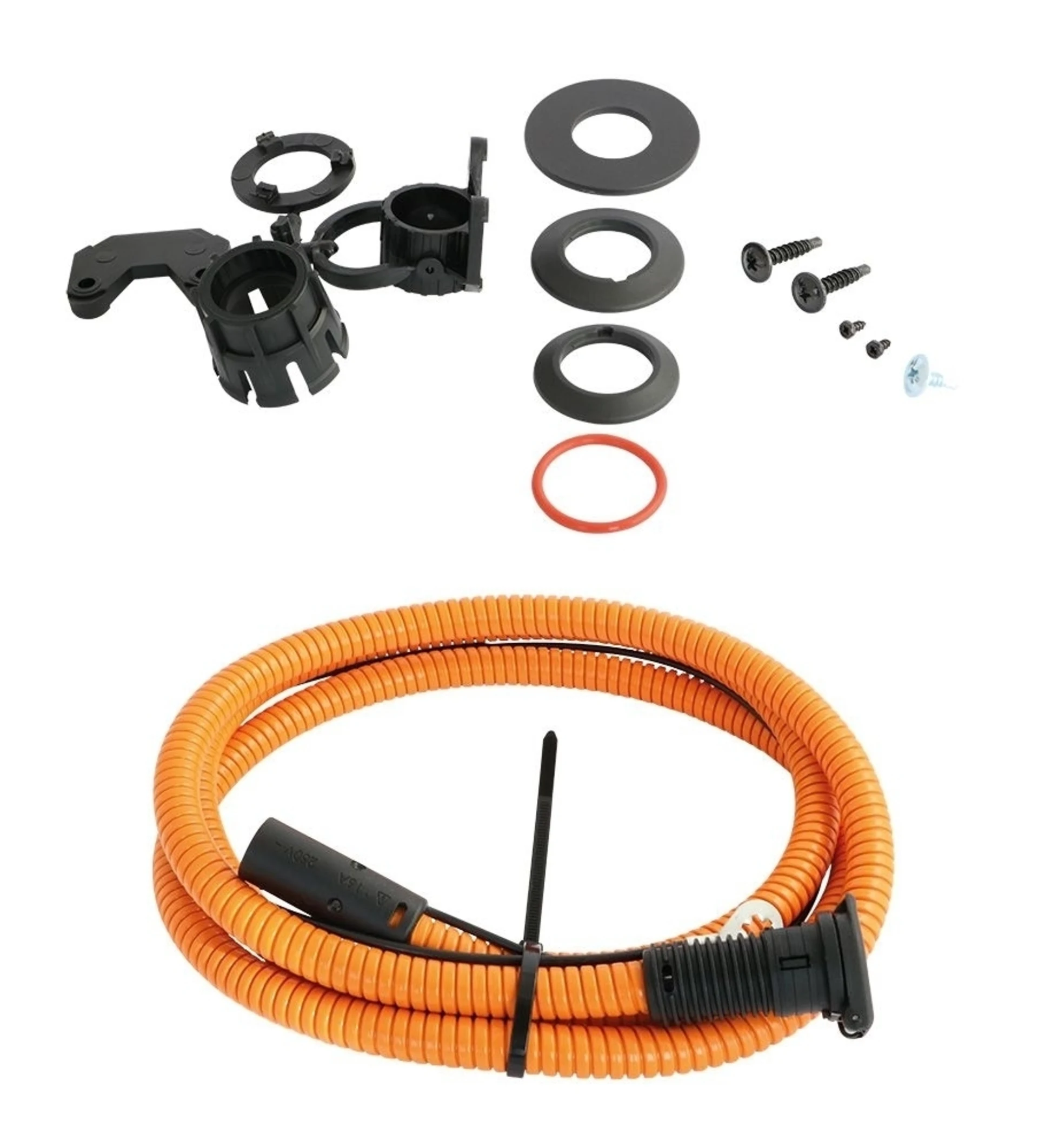 DEFA - 230 VAC Anschluss-Set 5.0 m *orange* mit Stecker/Dose Eingangskabel 1.5 m, Anschlusskabel 5.0 m DEFA - 230 VAC Anschluss-Set 5.0 m *orange* mit Stecker/Dose Eingangskabel 1.5 m, Anschlusskabel 5.0 m