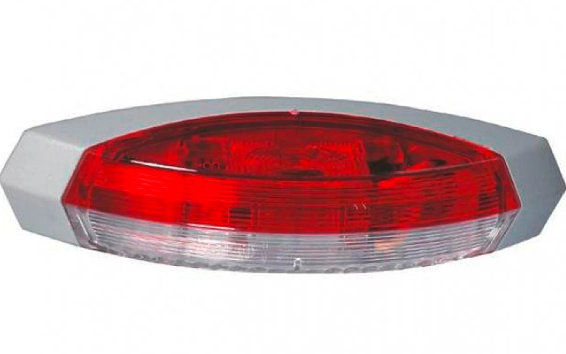 Feu d'encombrement rouge/blanc droit