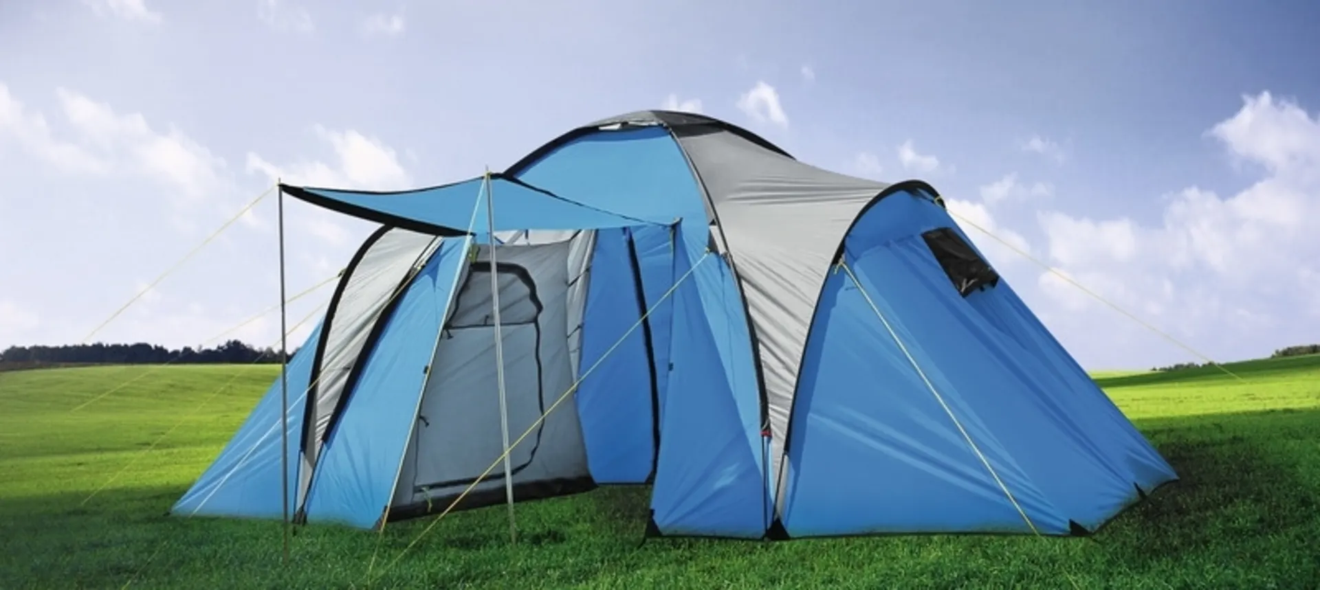 Reimo Creastone Peak tente familiale à dôme 4 personnes avec 2 cabines de couchage