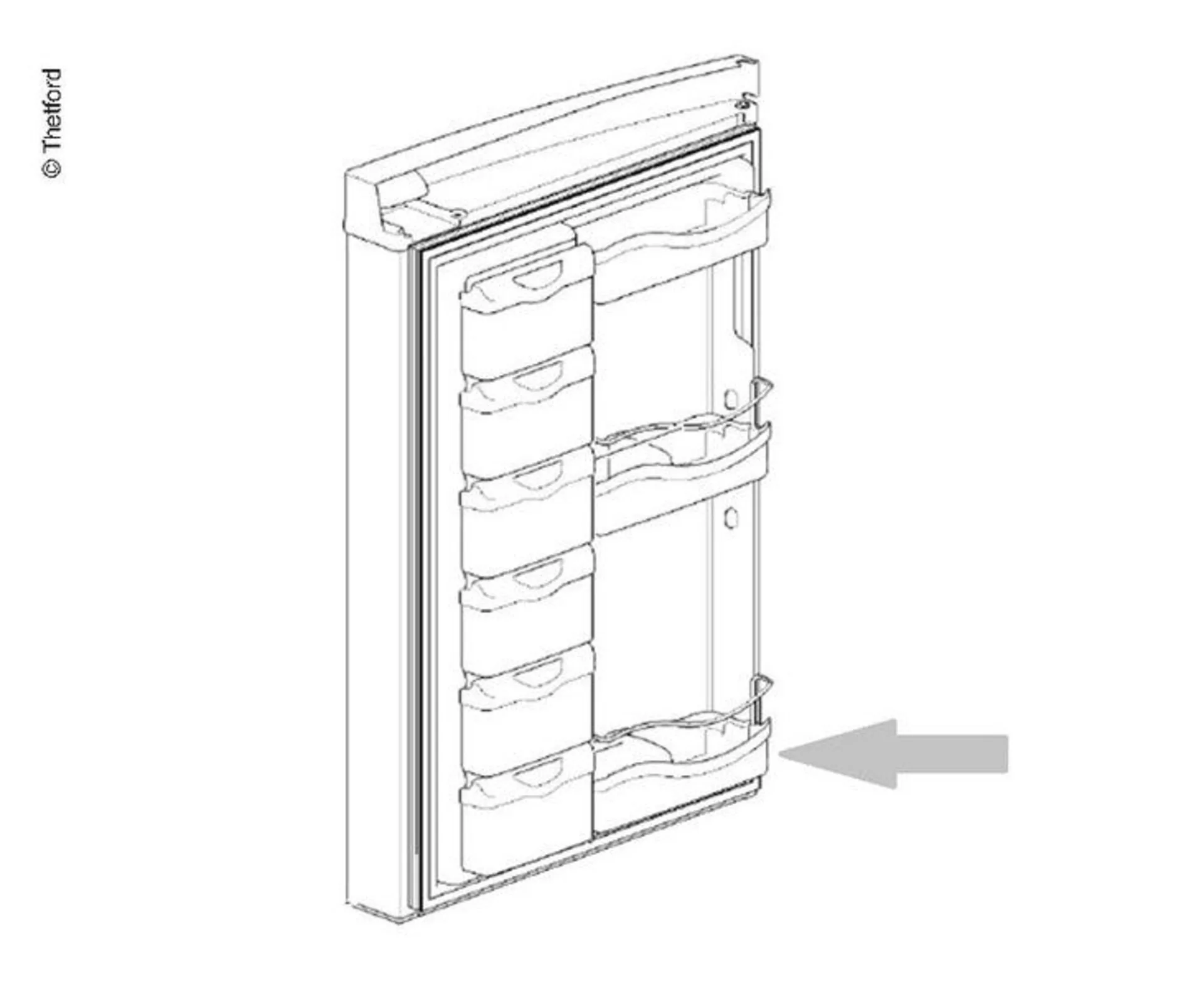 Compartiment de porte pour réfrigérateur N3115