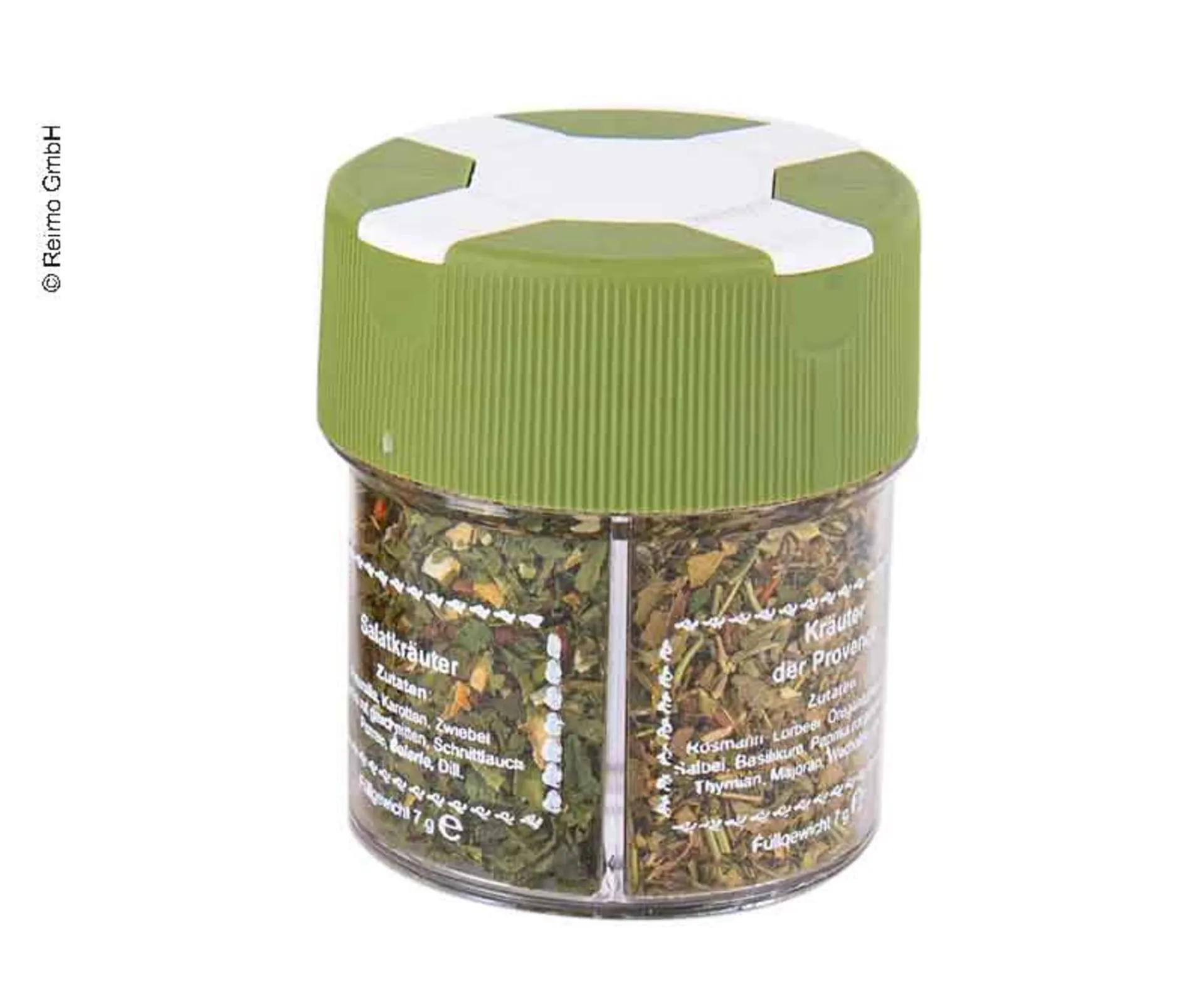 BasicNature Grillgewürzstreuer 4 in 1 mit Kräuter Provence / Grillkräuter / Salatgewürz / Virginia Mischung