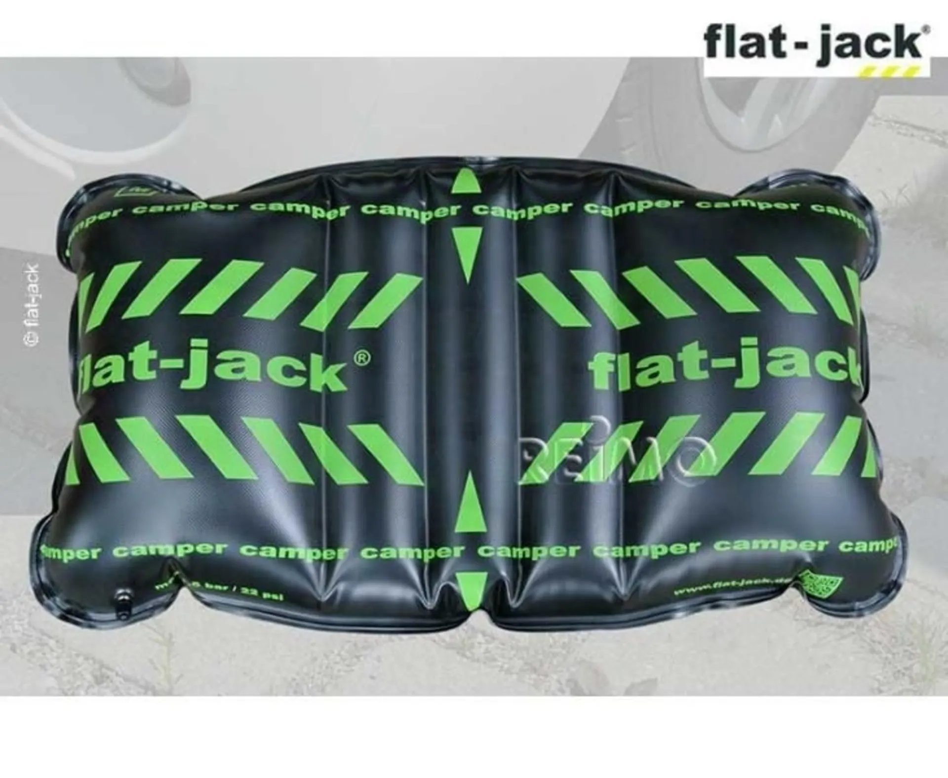 Flat-Jack Camper Reifen-Luftkissen für bis zu 255mm breite Reifen mit Standplattenschutz