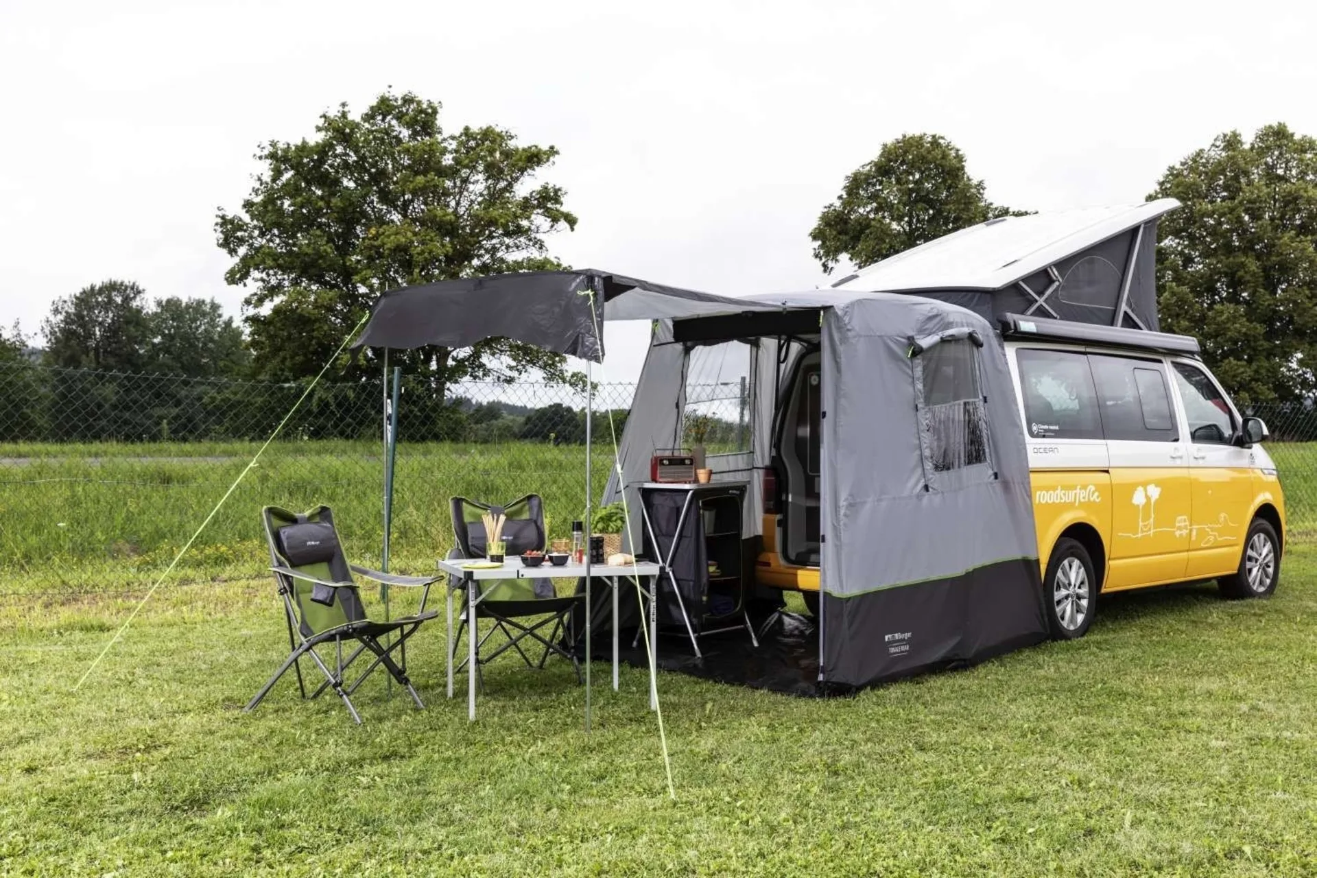 Berger Tonale Rear Bus Heckzelt VW T5 / T6 grau/ schwarz