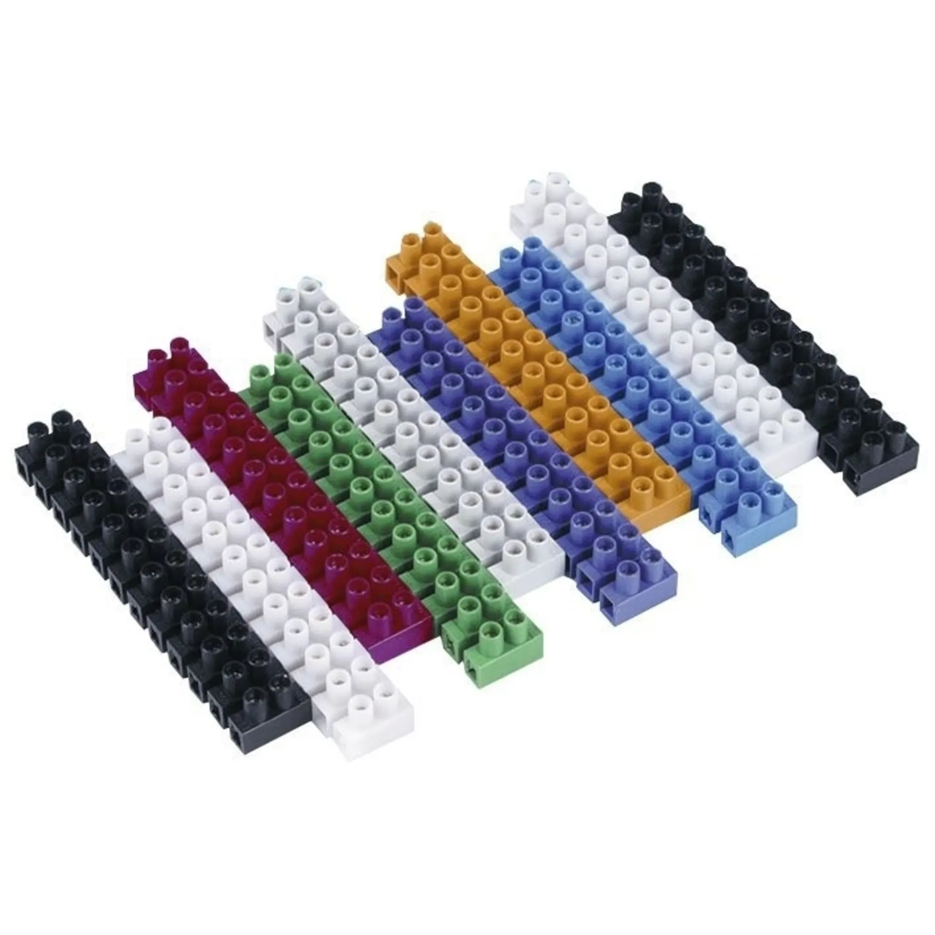 Barrettes de connexion Euro à 12 pôles, couleurs assorties