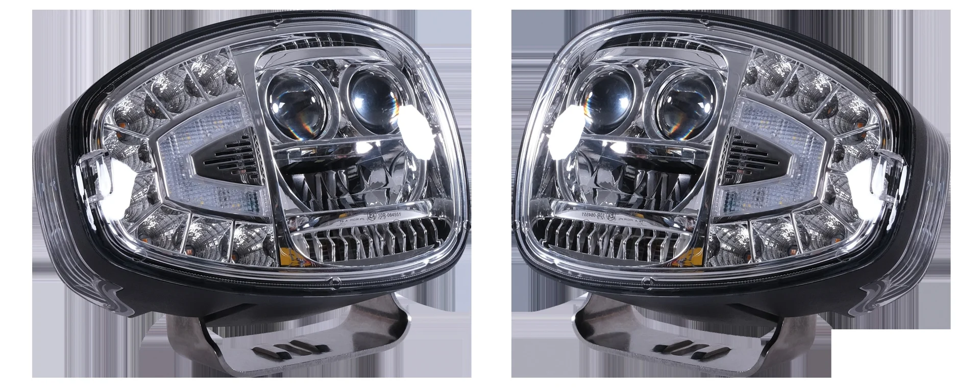 LED-Aufbauscheinwerfer Satz L+R 12/24 V 6 Funktionen in einem Scheinwerfer (Heizung)