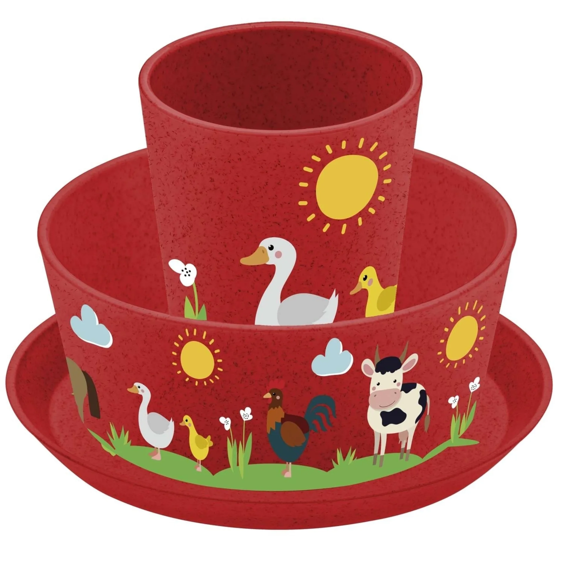 Koziol Organic Kids Kindergeschirr-Set 3-tlg. red