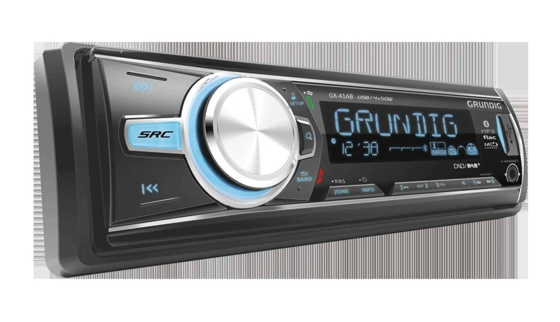 Grundig DAB+ Autoradio inkl. Antenne 12 V 4 × 50 W, mit Service-Following, Freisprecheinrichtung, Bluetooth-Streaming, Aux-in, USB