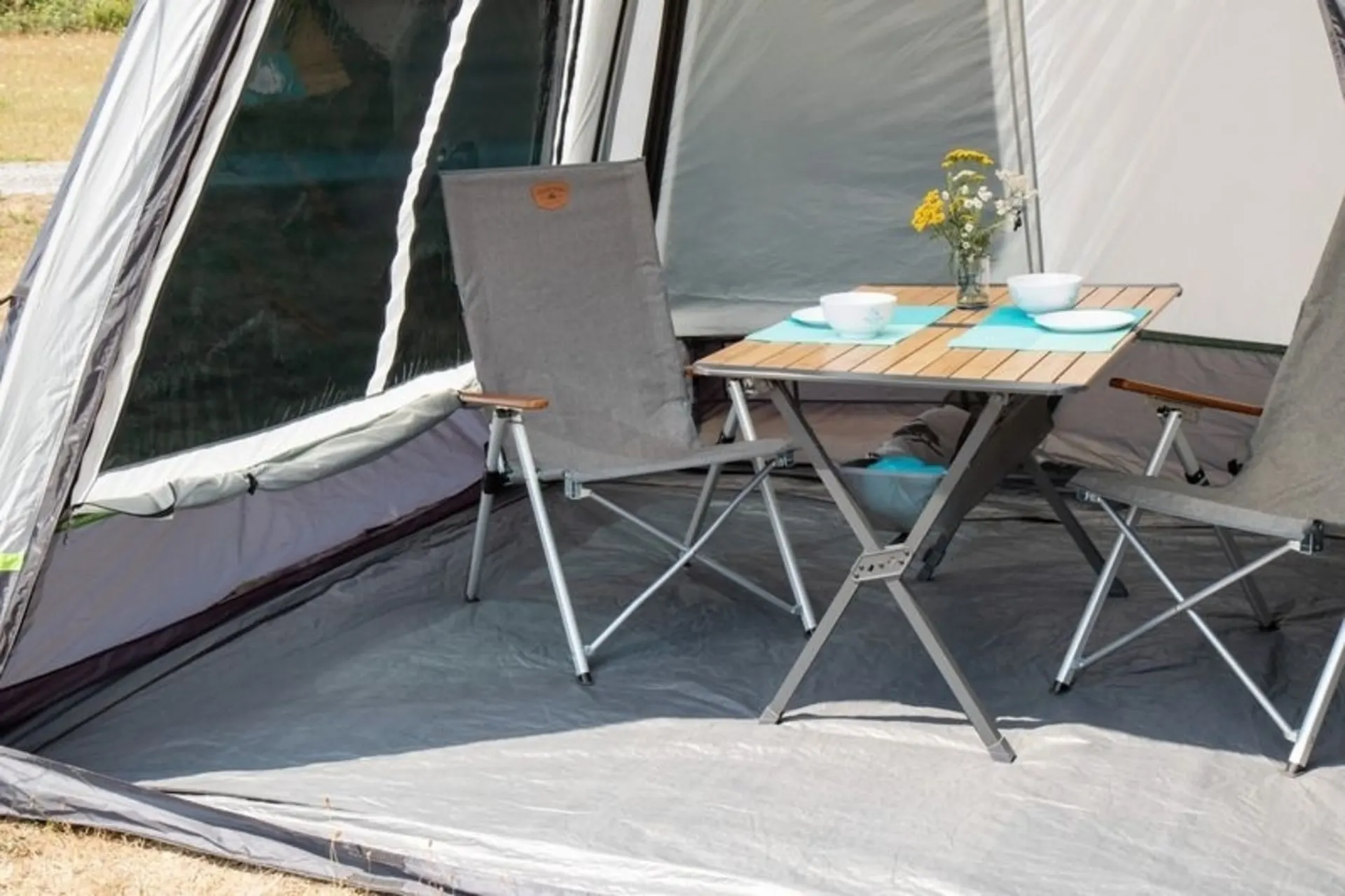 Camp4 Bambus-Rolltisch MENDOZA 110 mit Aufbewahrungsnetz