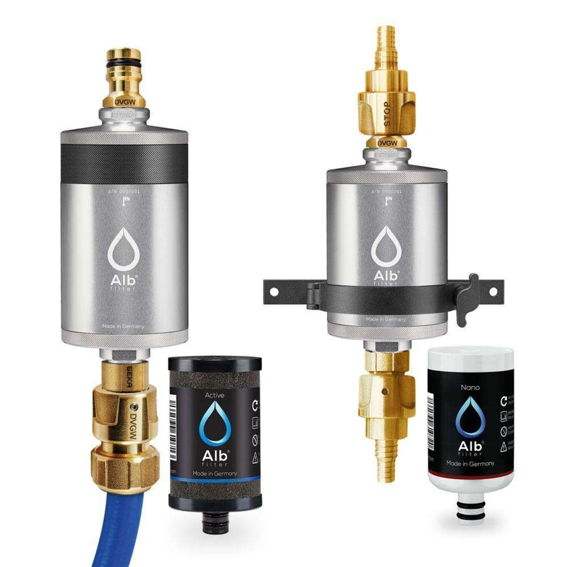 Alb Filter® PRO CAMPER Set Trinkwasserfilter Kombination - Mit GEKA Anschluss - Silber Alb Filter® PRO CAMPER Set Trinkwasserfilter Kombination - Mit GEKA Anschluss - Silber