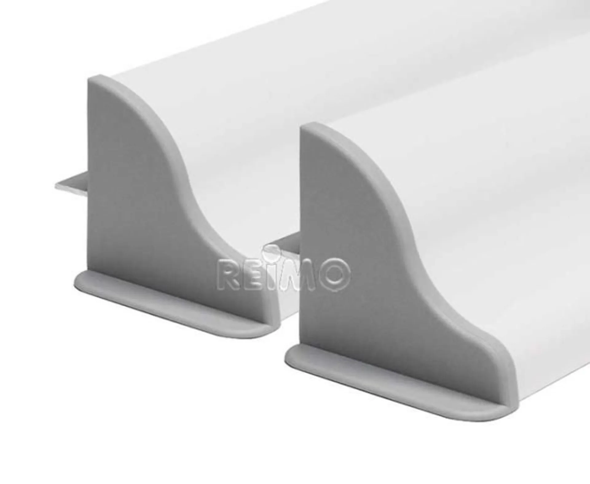 Aluminium Montagespoiler Set für Solar-Panel - Breite bis 550 mm - Weiss