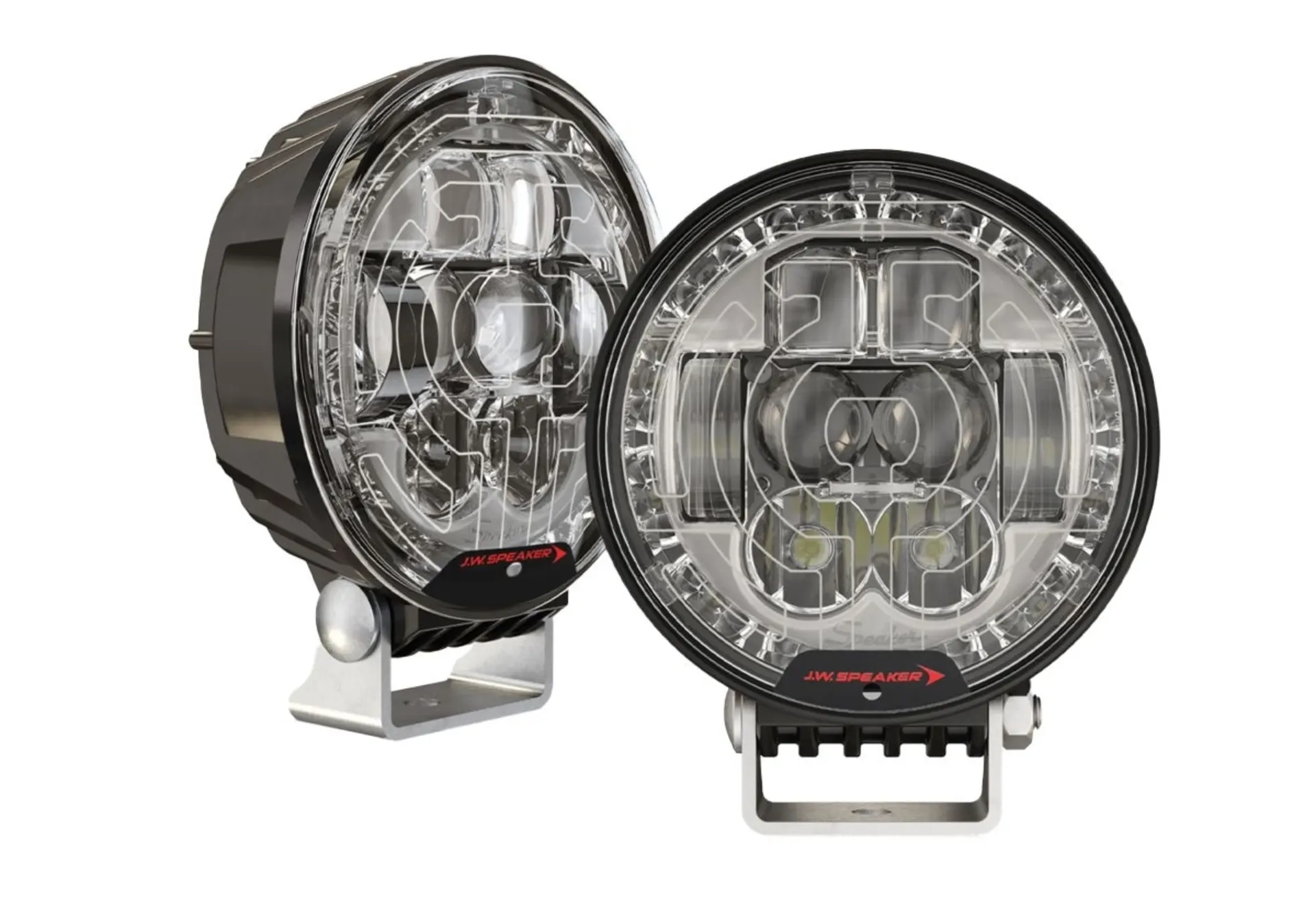 JW Speaker 8633 Evo : kit de phares principaux à LED 5,75 pouces, ø 146 x 51 mm, noir, 12/24 V, homologué E, IP67, kit de 2 pièces, avec chauffage JW Speaker 8633 Evo : kit de phares principaux à LED 5,75 pouces, ø 146 x 51 mm, noir, 12/24 V, homologué E, IP67, kit de 2 pièces, avec chauffage