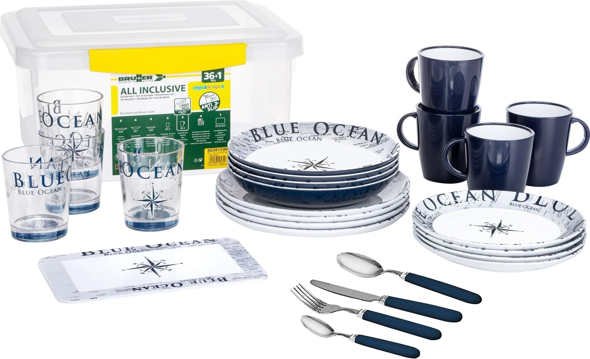 Brunner Blue Ocean Geschirr-Set 38 teilig